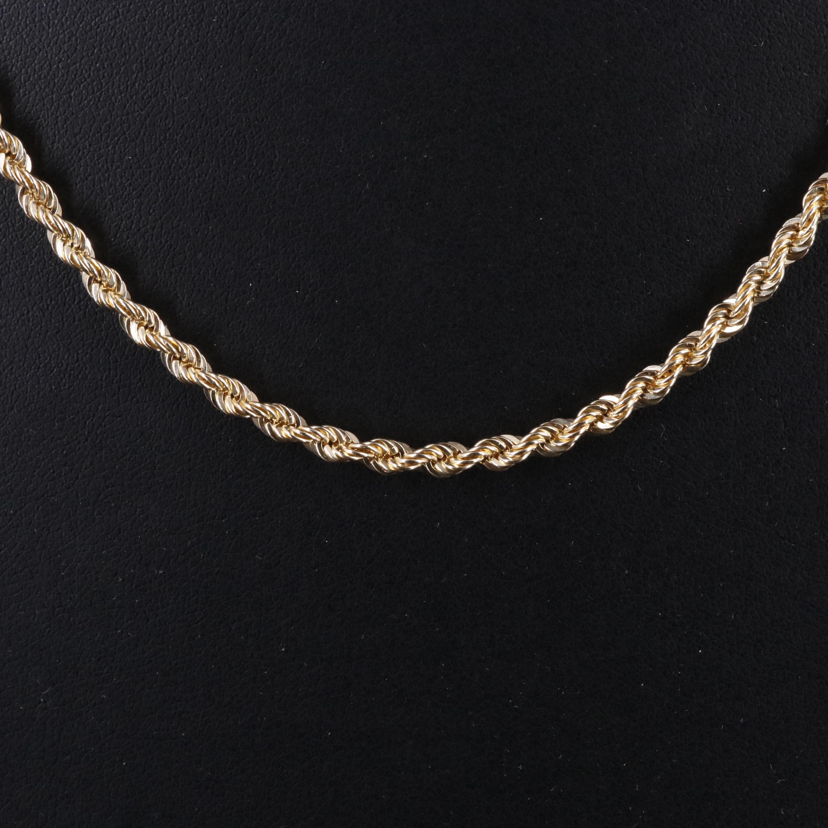 10K French Rope Chain Necklace