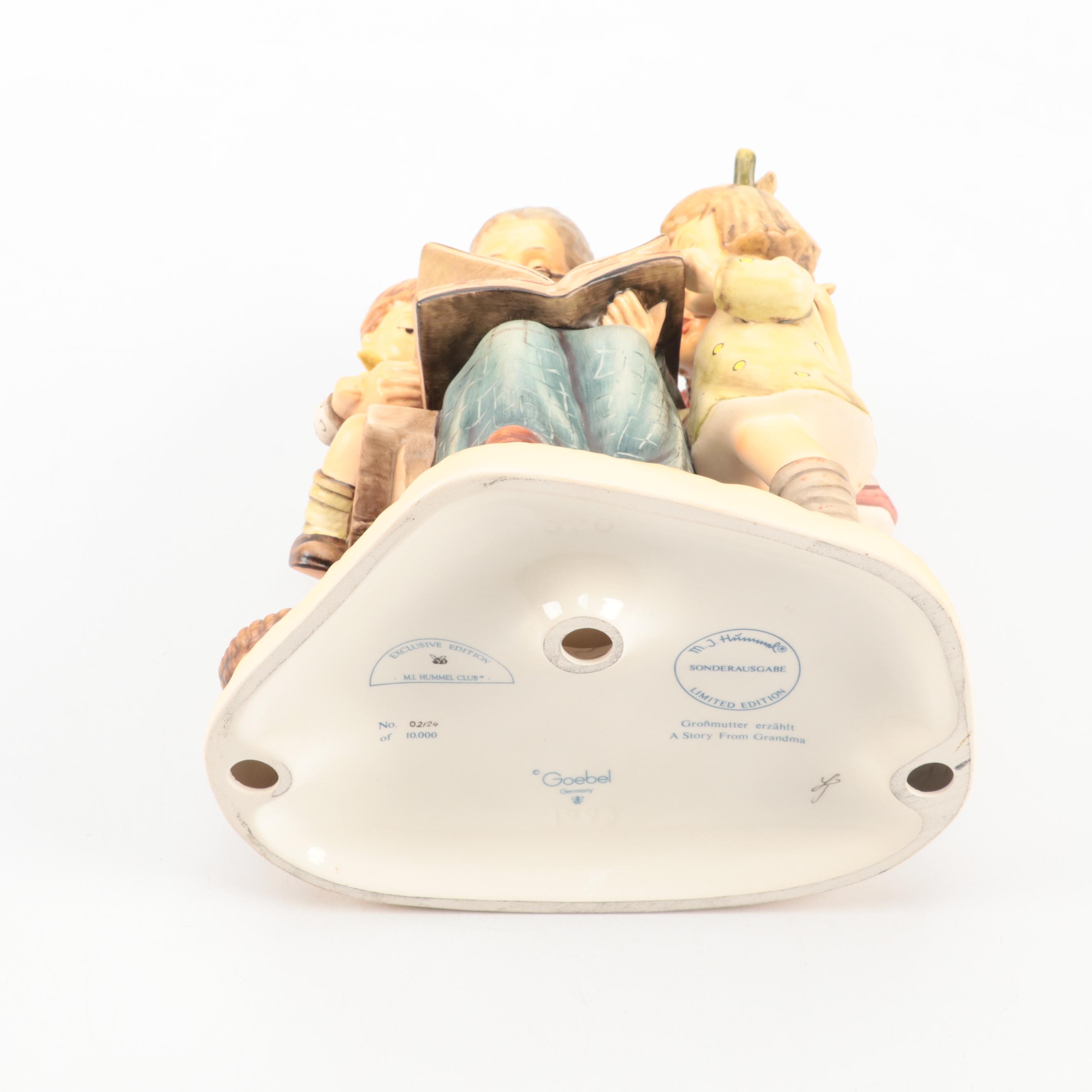 Goebel Limited Edition "A Story From Grandma" Porcelain Hummel Figurine