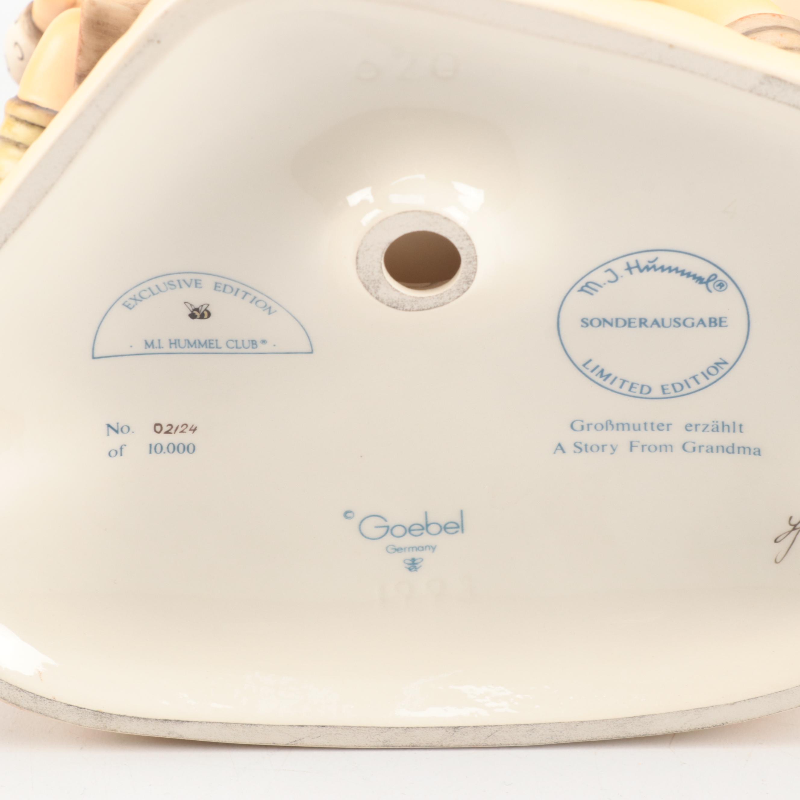 Goebel Limited Edition "A Story From Grandma" Porcelain Hummel Figurine