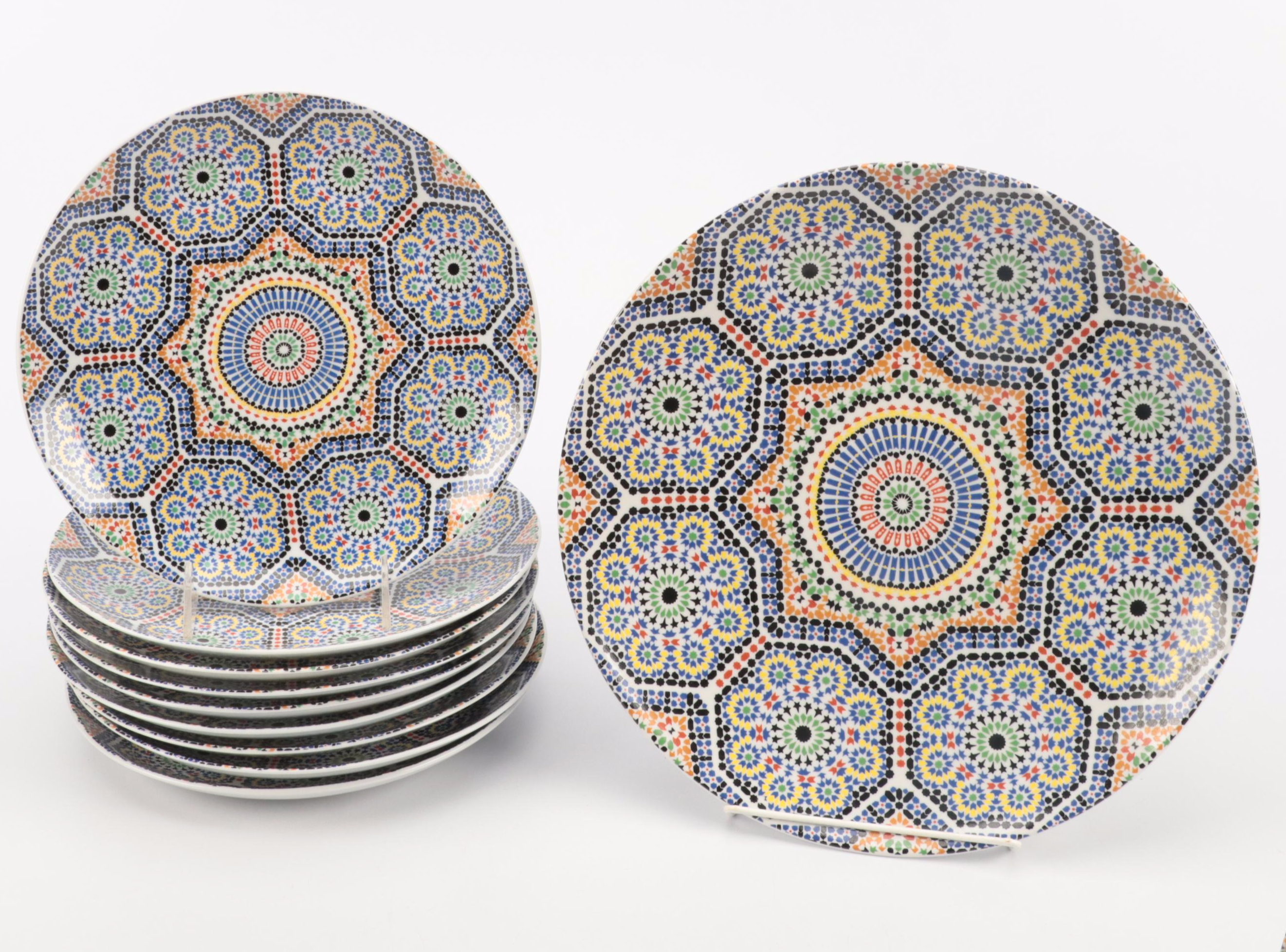 Cocema Fes Moroccan Porcelain Dinnerware in Mosaic Design