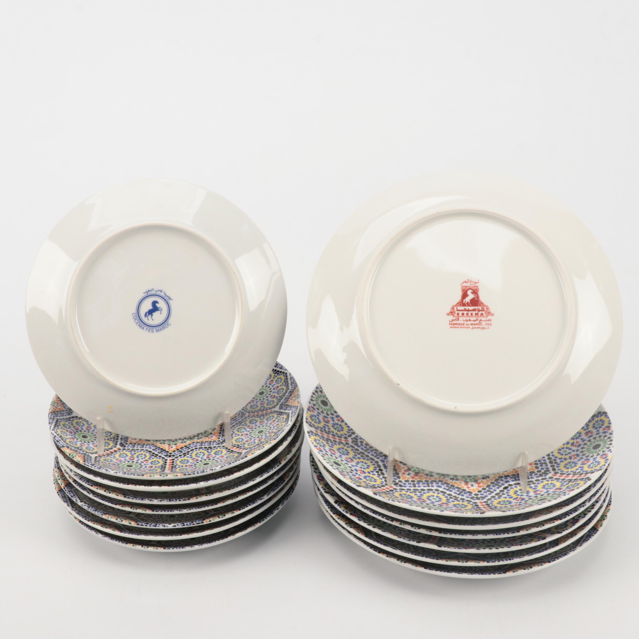 Cocema Fes Moroccan Porcelain Dinnerware in Mosaic Design
