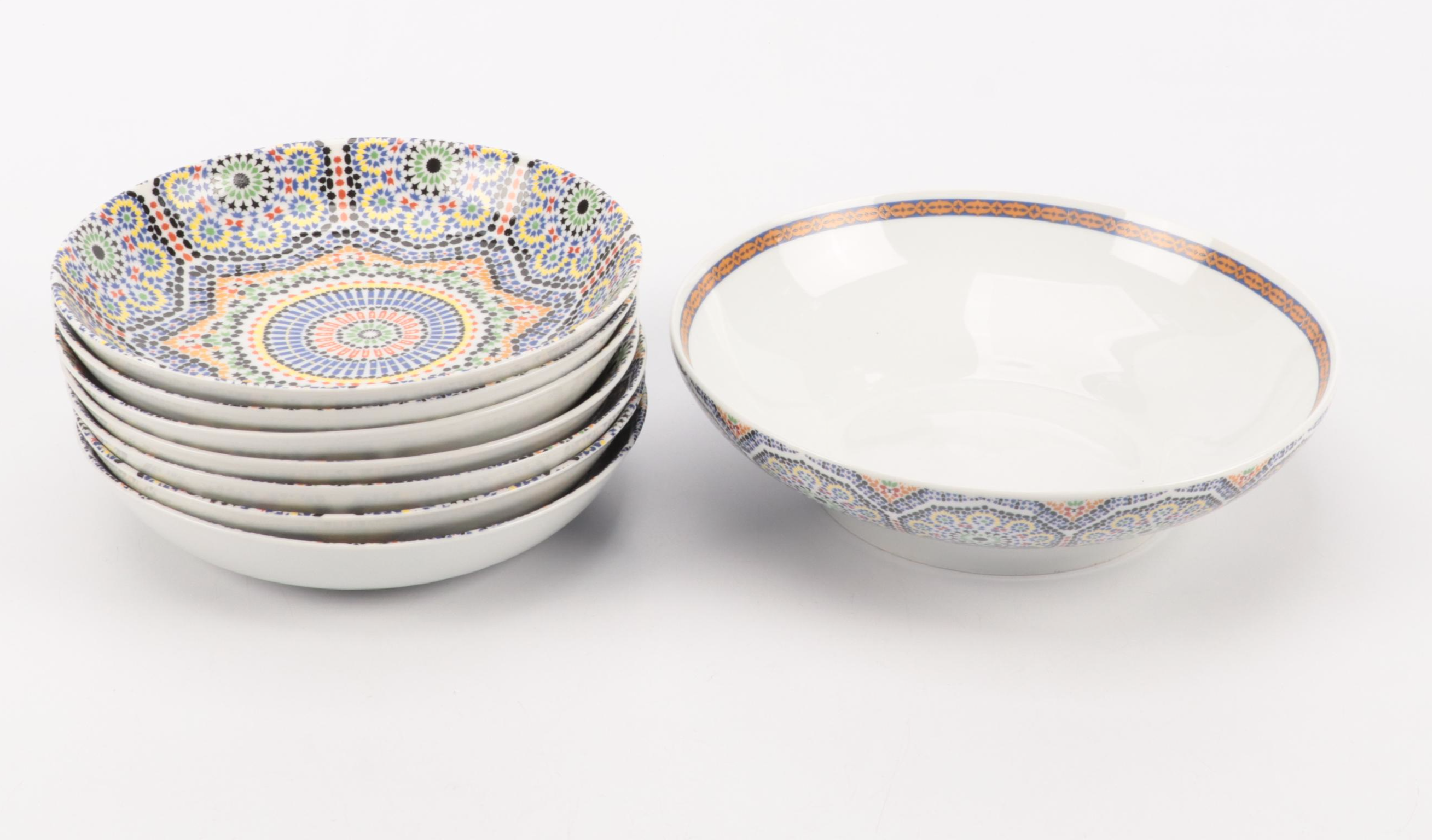 Cocema Fes Moroccan Porcelain Dinnerware in Mosaic Design