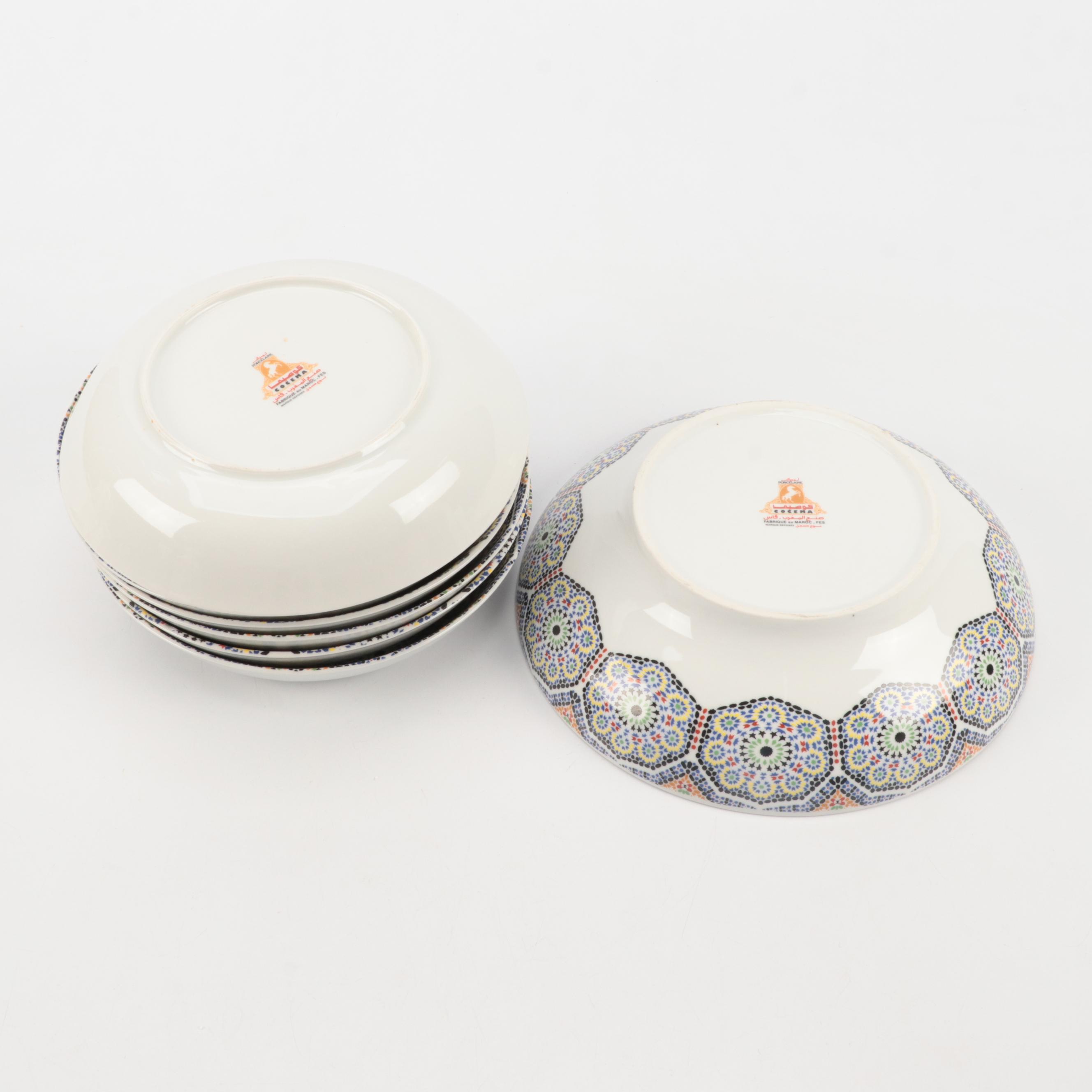 Cocema Fes Moroccan Porcelain Dinnerware in Mosaic Design