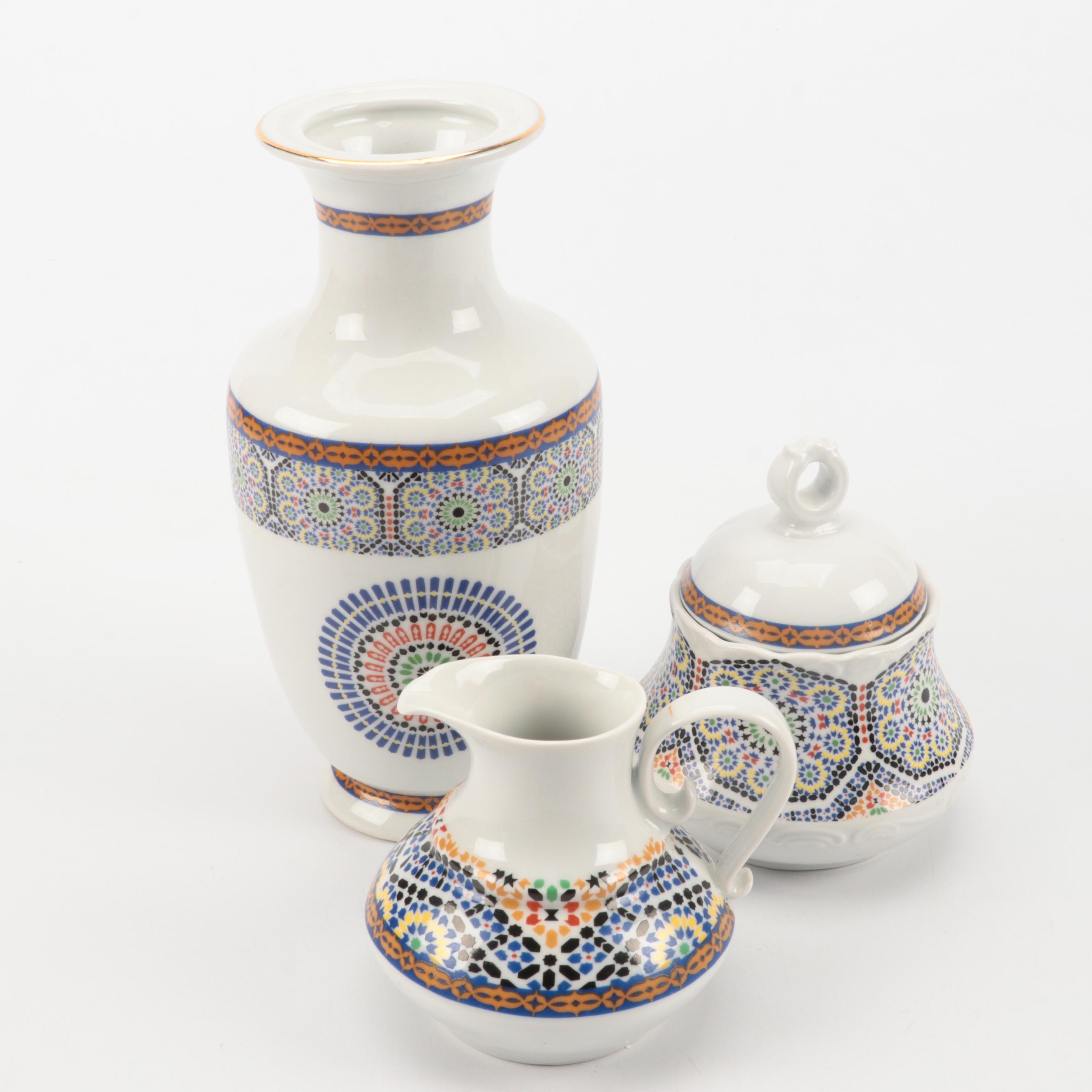 Cocema Fes Moroccan Porcelain Dinnerware in Mosaic Design