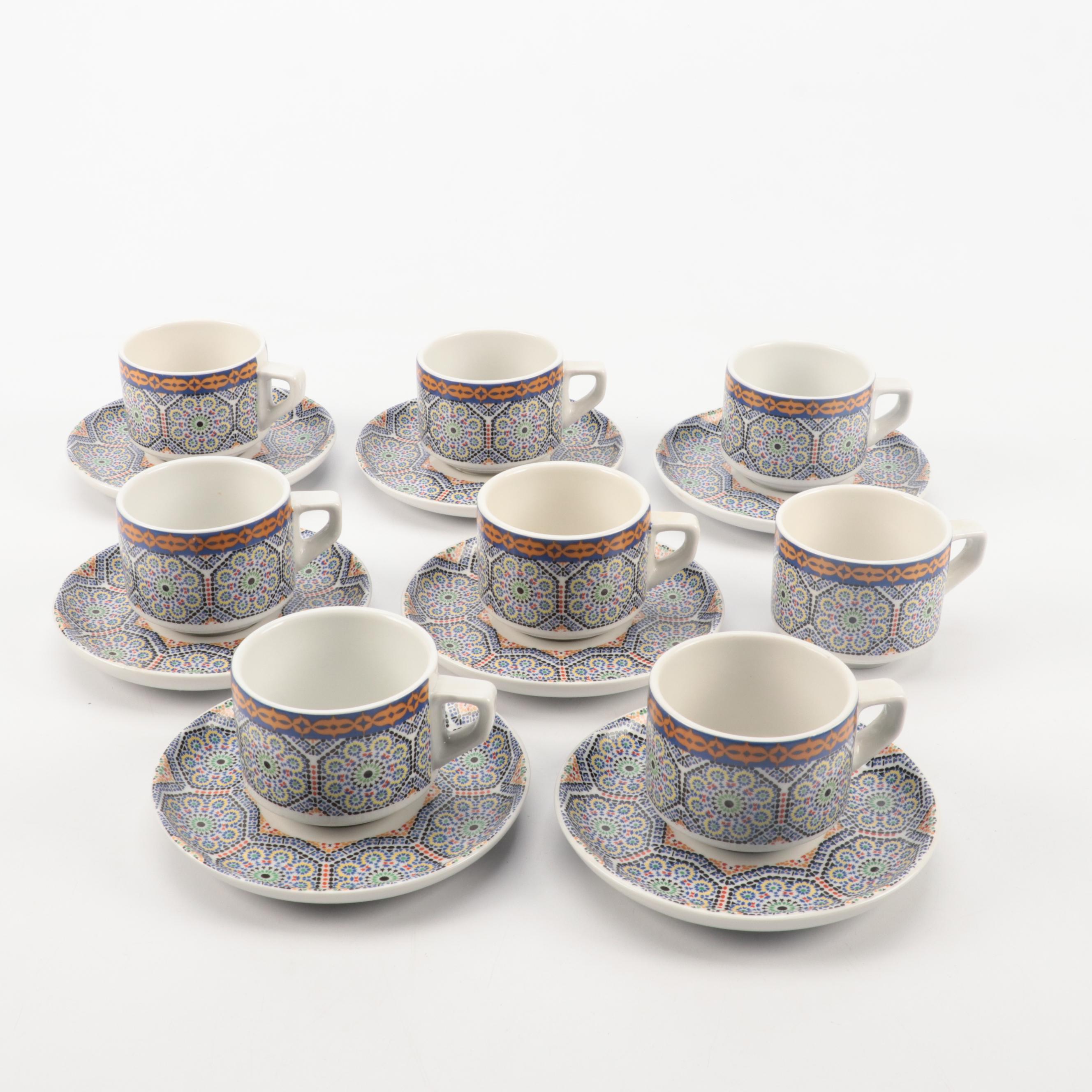 Cocema Fes Moroccan Porcelain Dinnerware in Mosaic Design