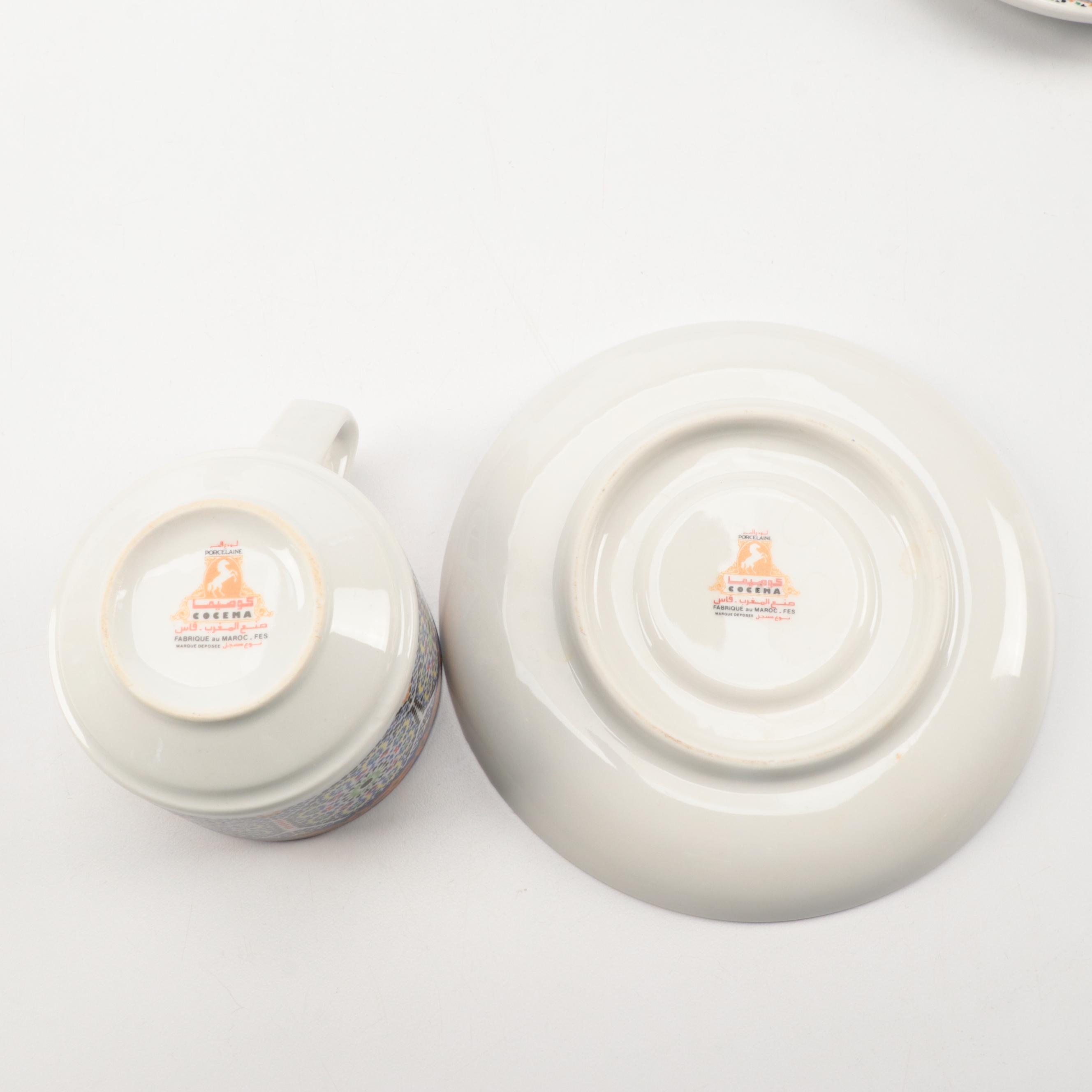 Cocema Fes Moroccan Porcelain Dinnerware in Mosaic Design