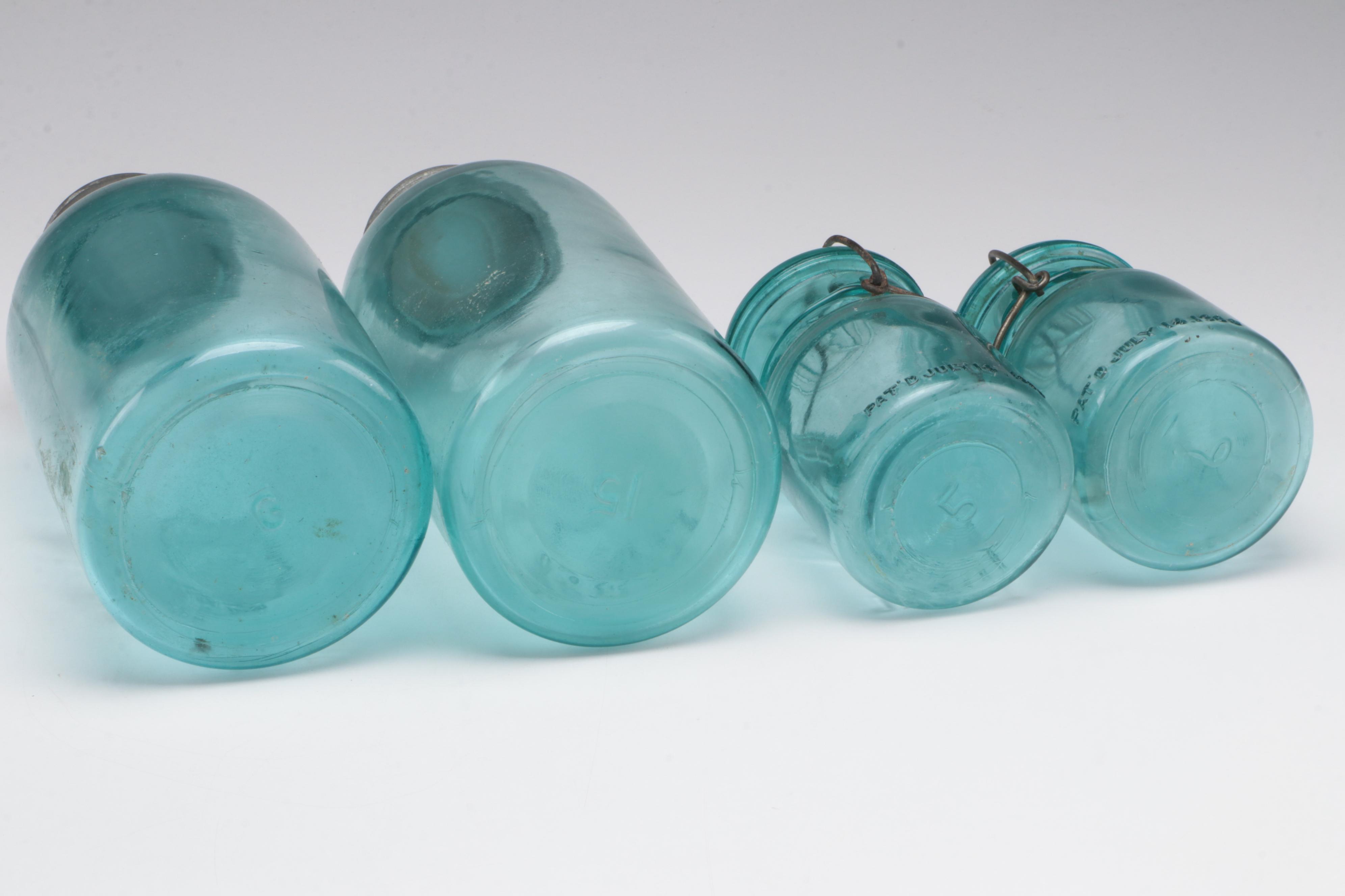 Ball Glass Canning Jars, Early to Mid 20th Century