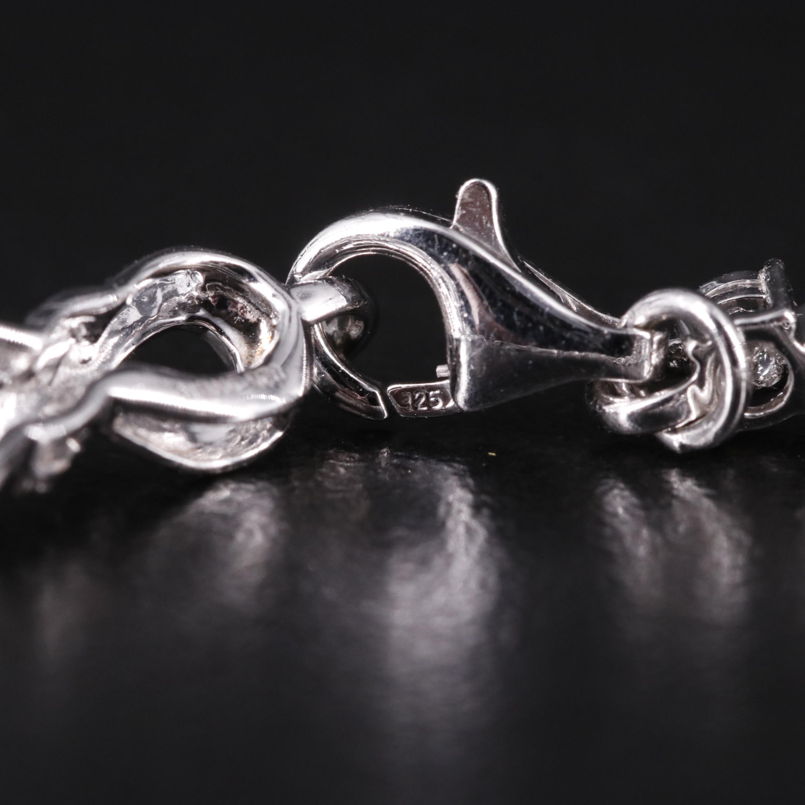 Sterling Diamond Infinity Link Bracelet