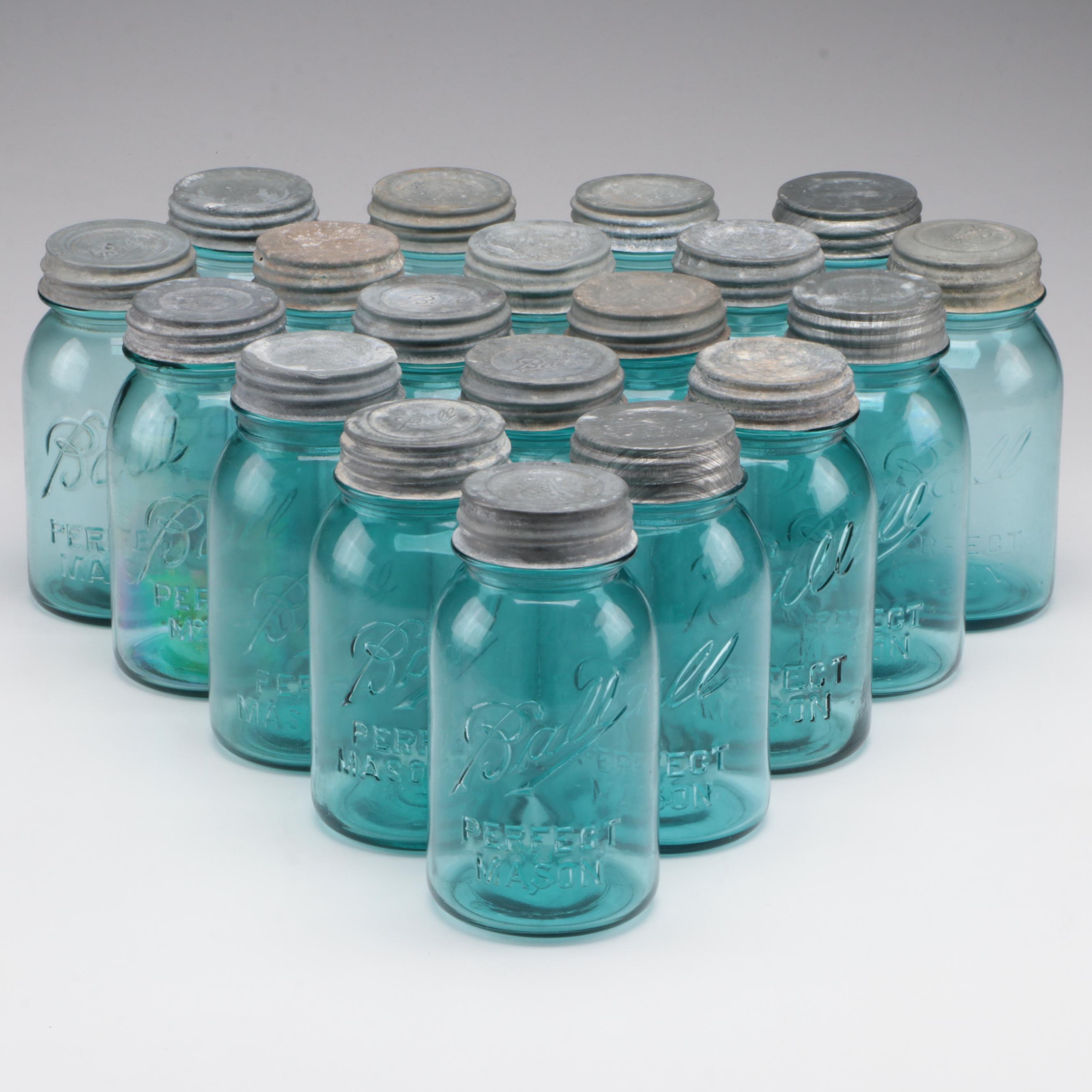 Ball Glass Canning Jars, 20th Century