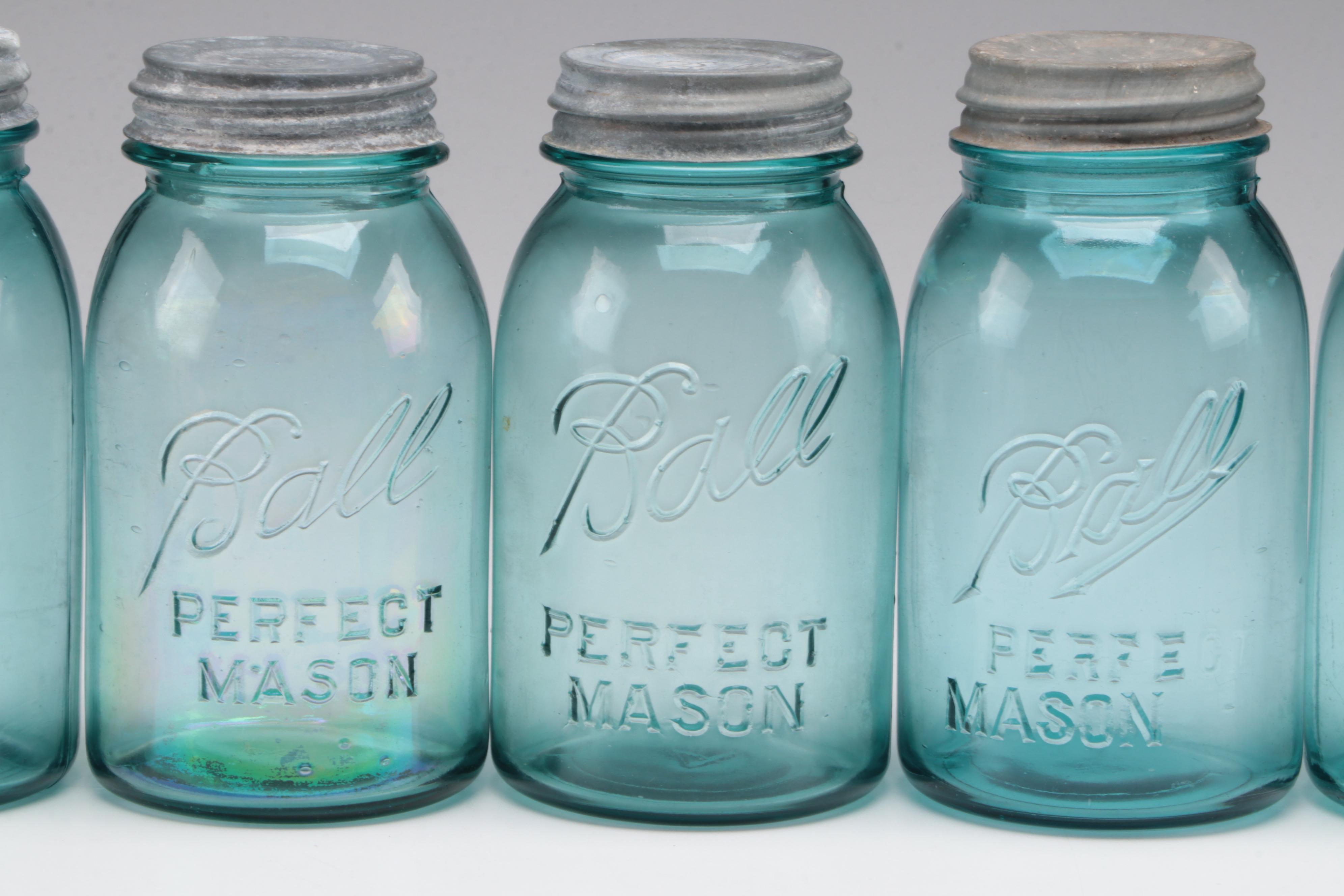 Ball Glass Canning Jars, 20th Century