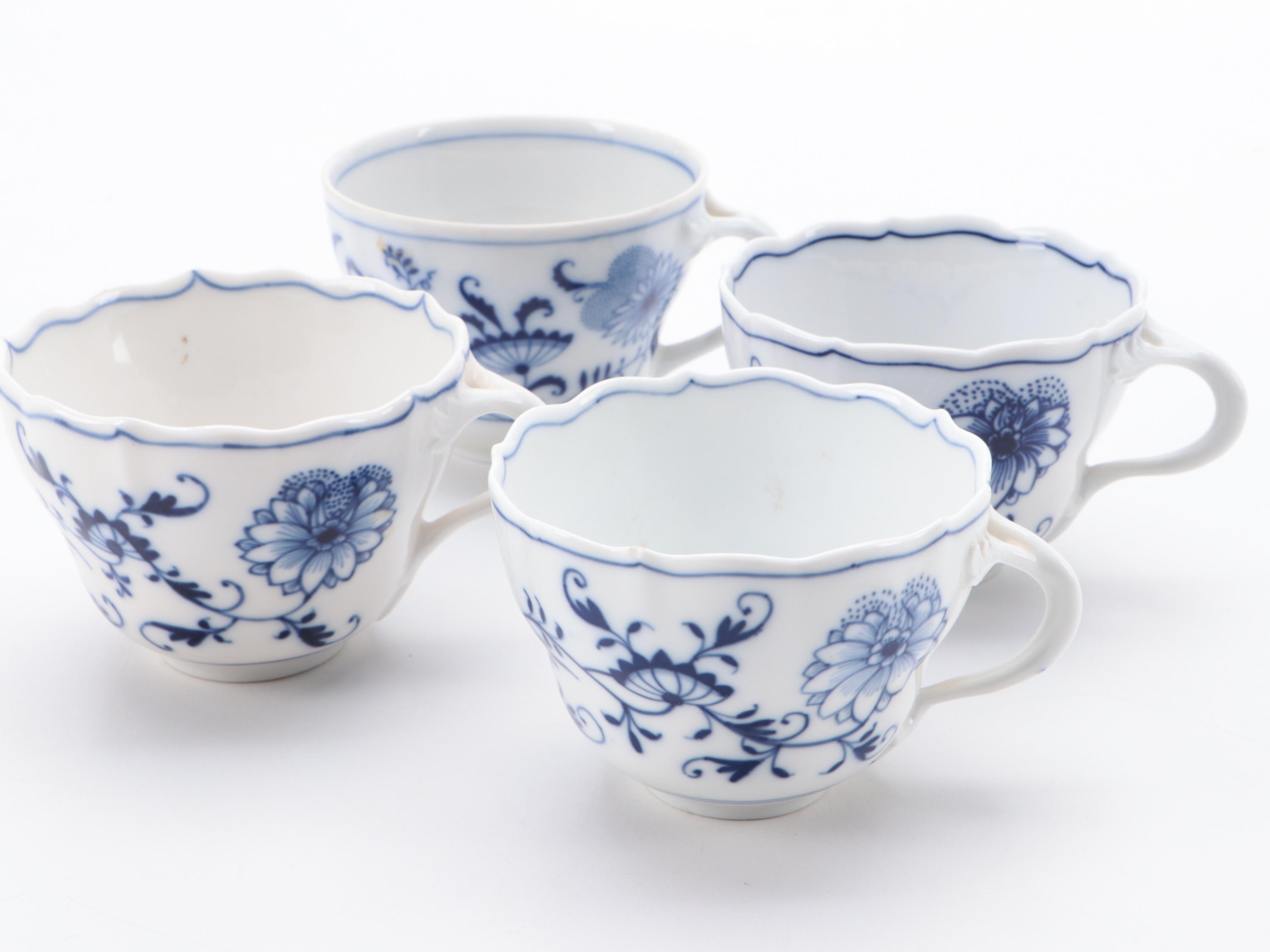 Meissen "Blue Onion" and Other Blue and White Porcelain Dinnerware