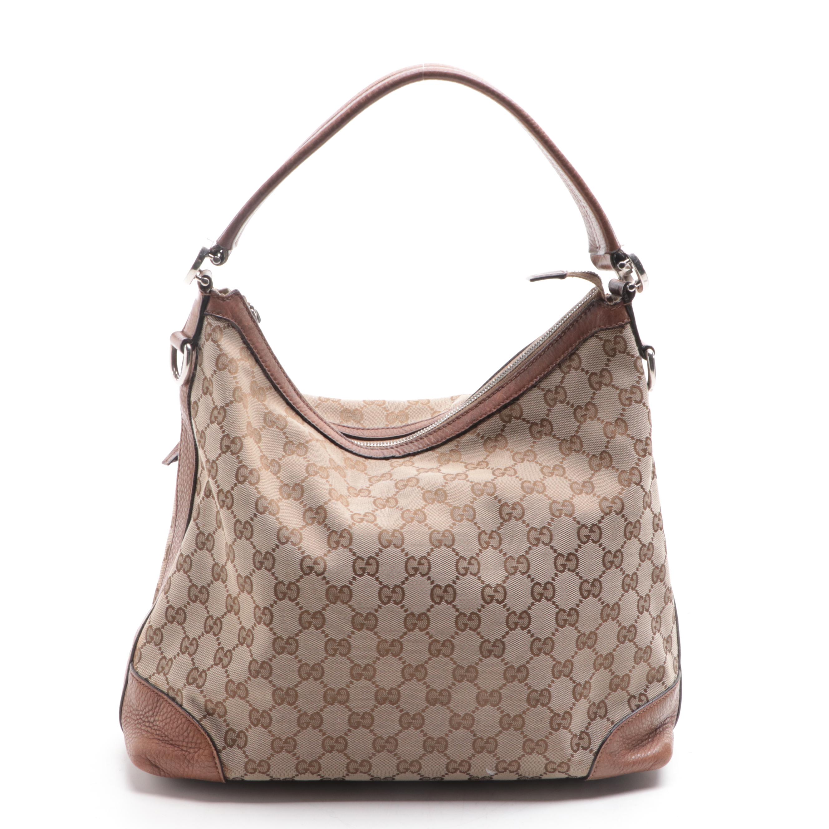 Gucci Miss GG Hobo Bag in GG Canvas and Leather
