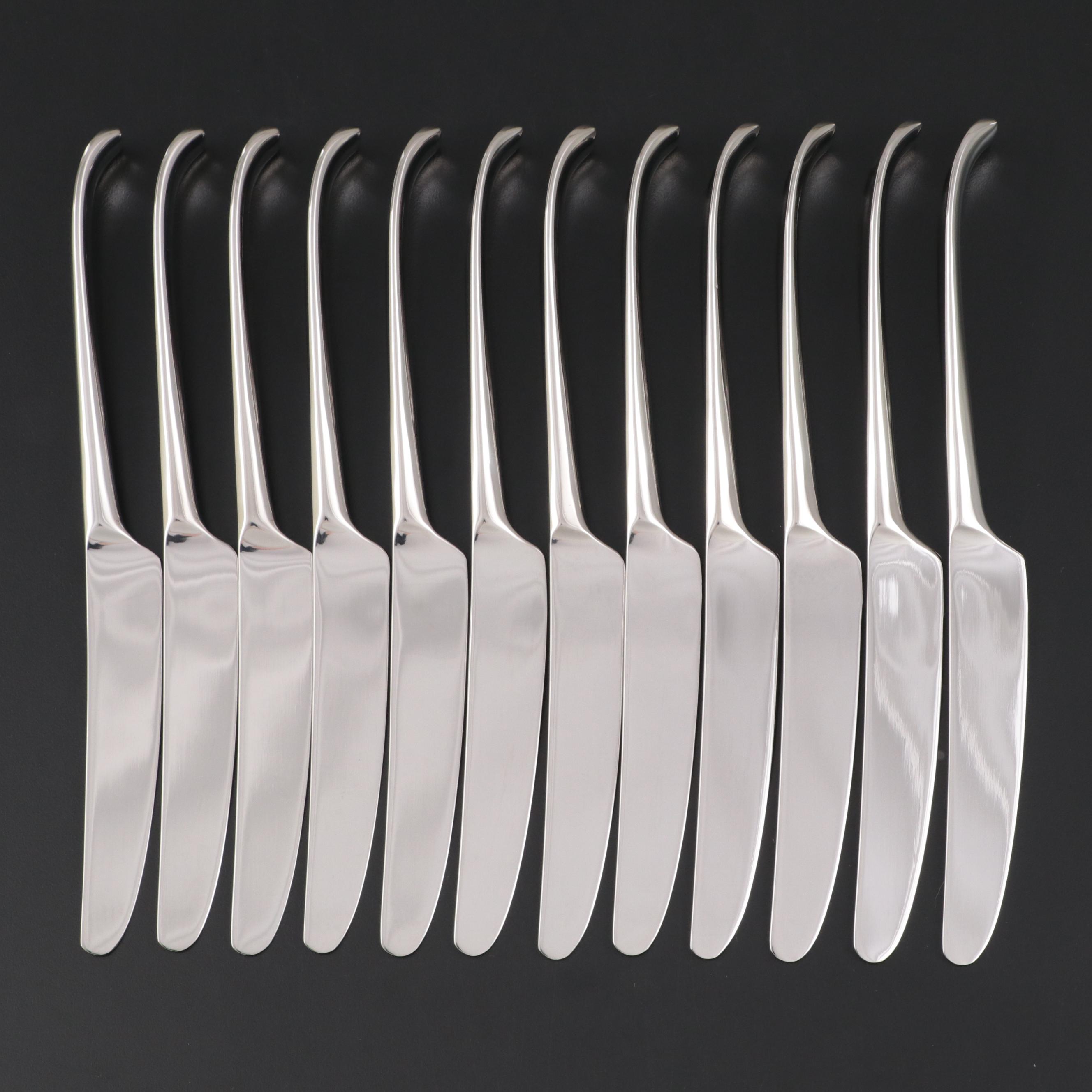 Georg Jensen "Vivianna" Stainless Steel Dinner Knives for Twelve