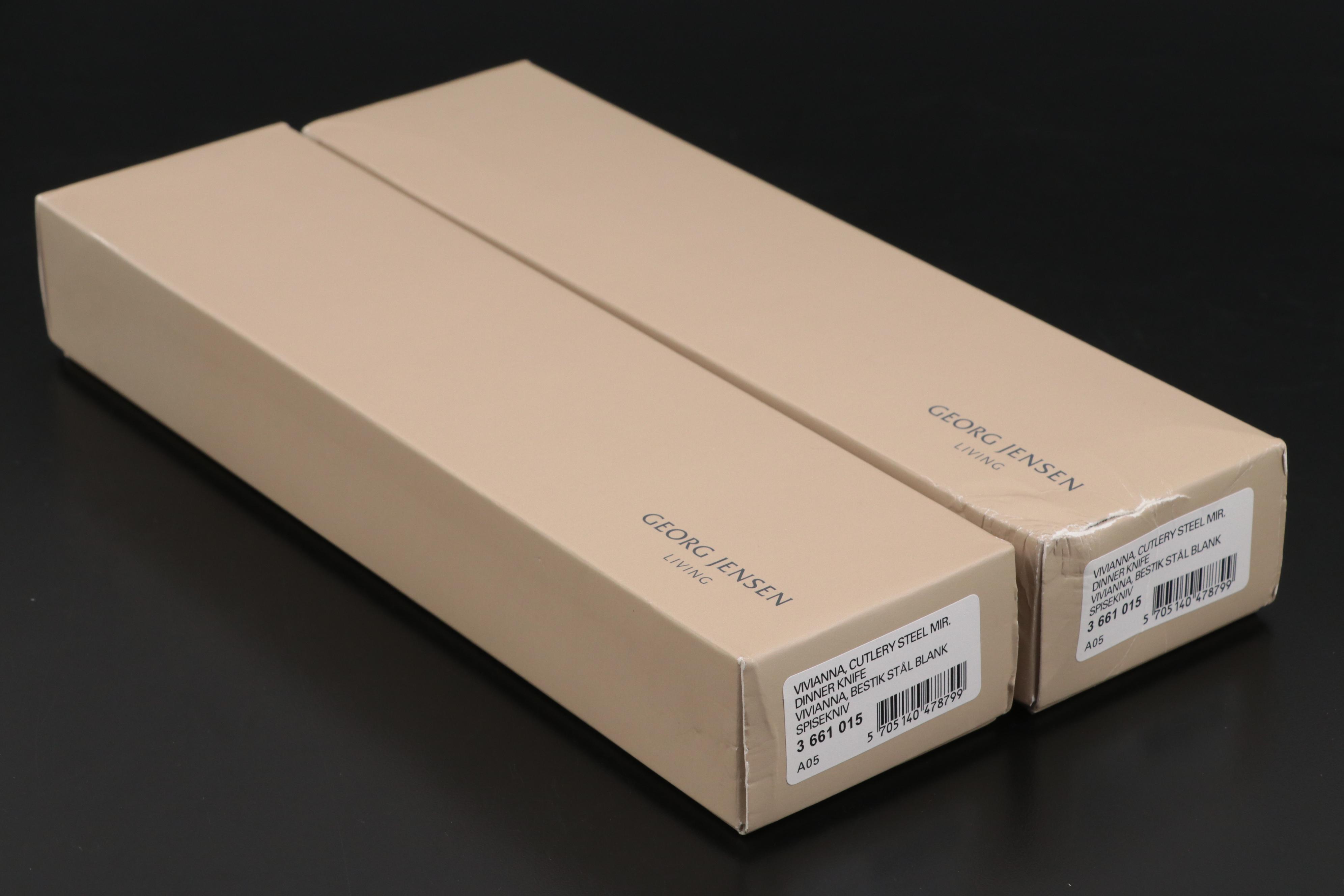 Georg Jensen "Vivianna" Stainless Steel Dinner Knives for Twelve