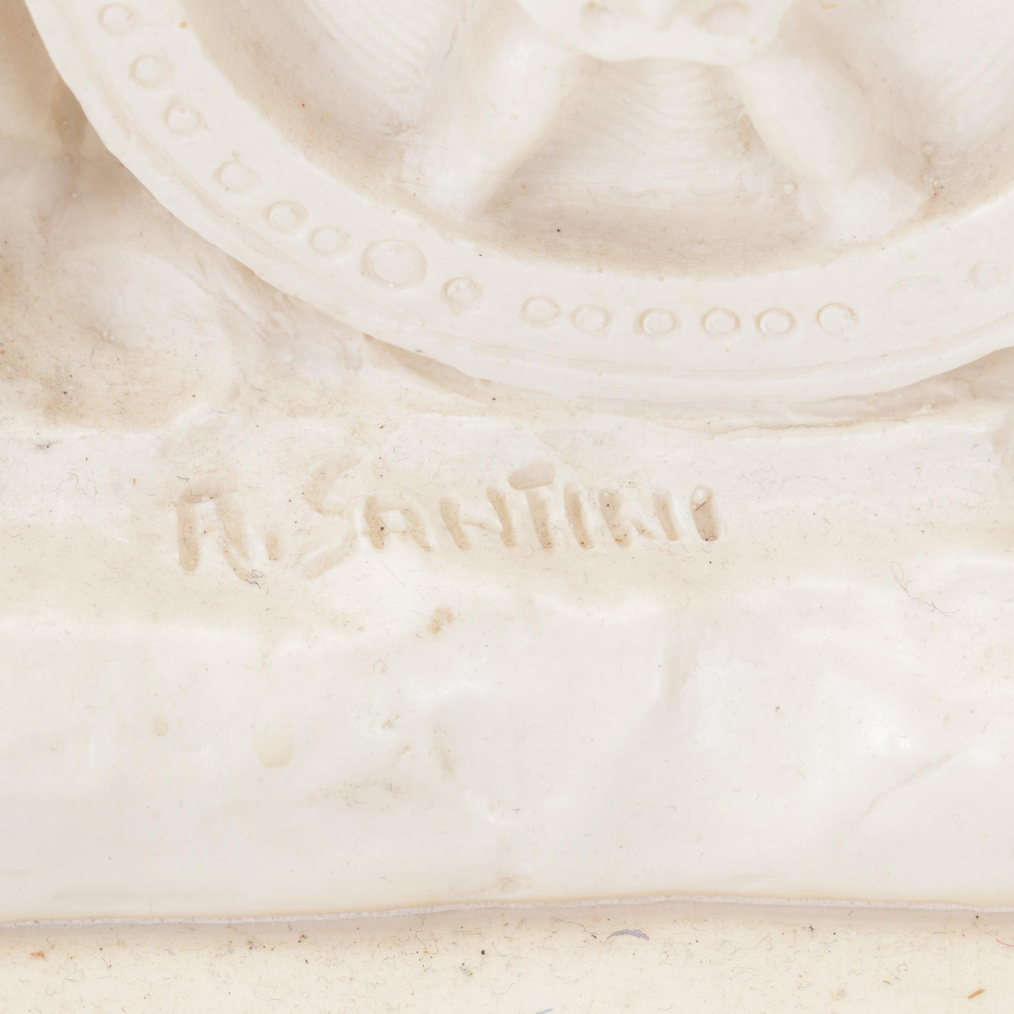 Resin Roman Chariot Sculpture After Amilcare Santini, Late 20th Century