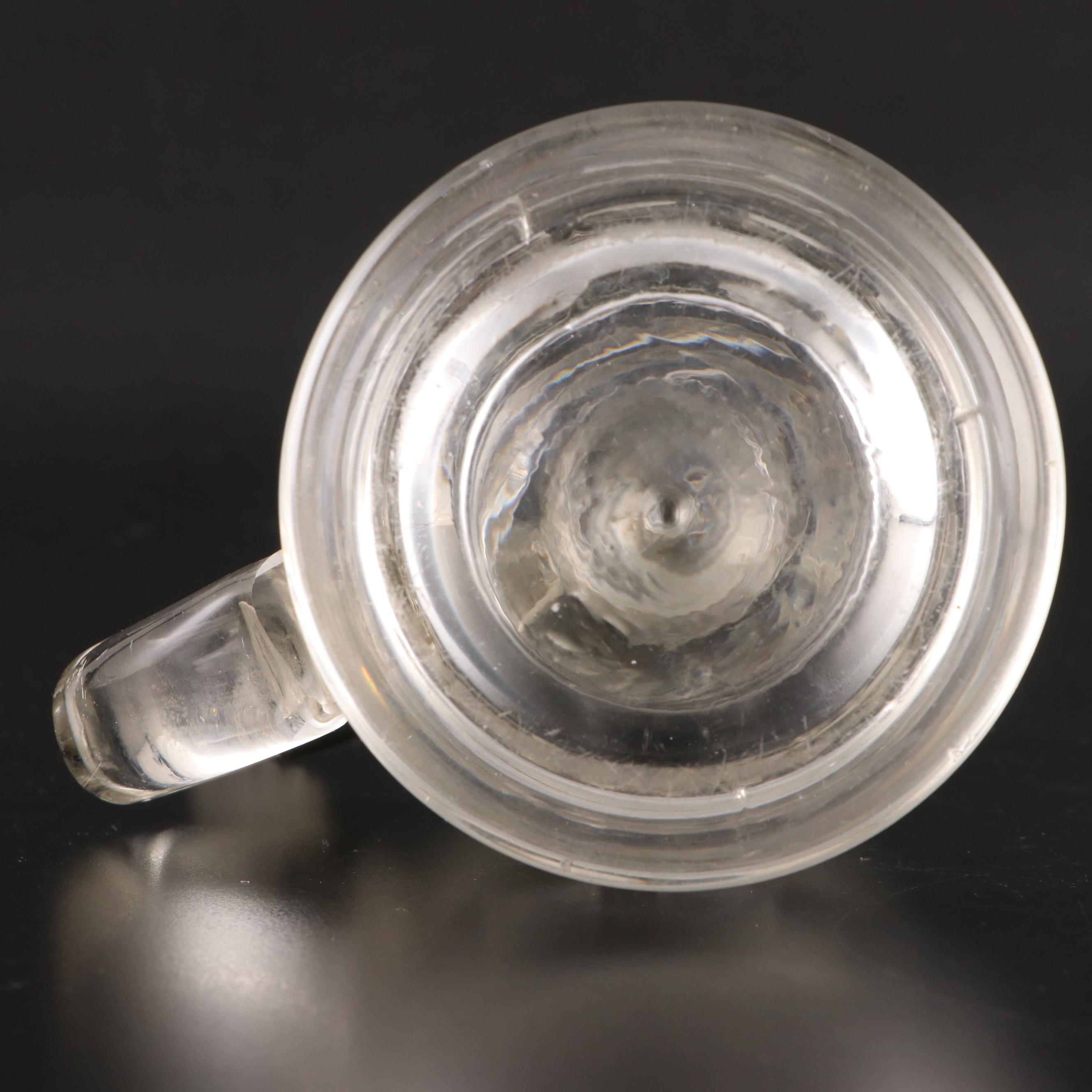 German Etched Glass Beer Mug with Other Sterling and Silver Plate Décor