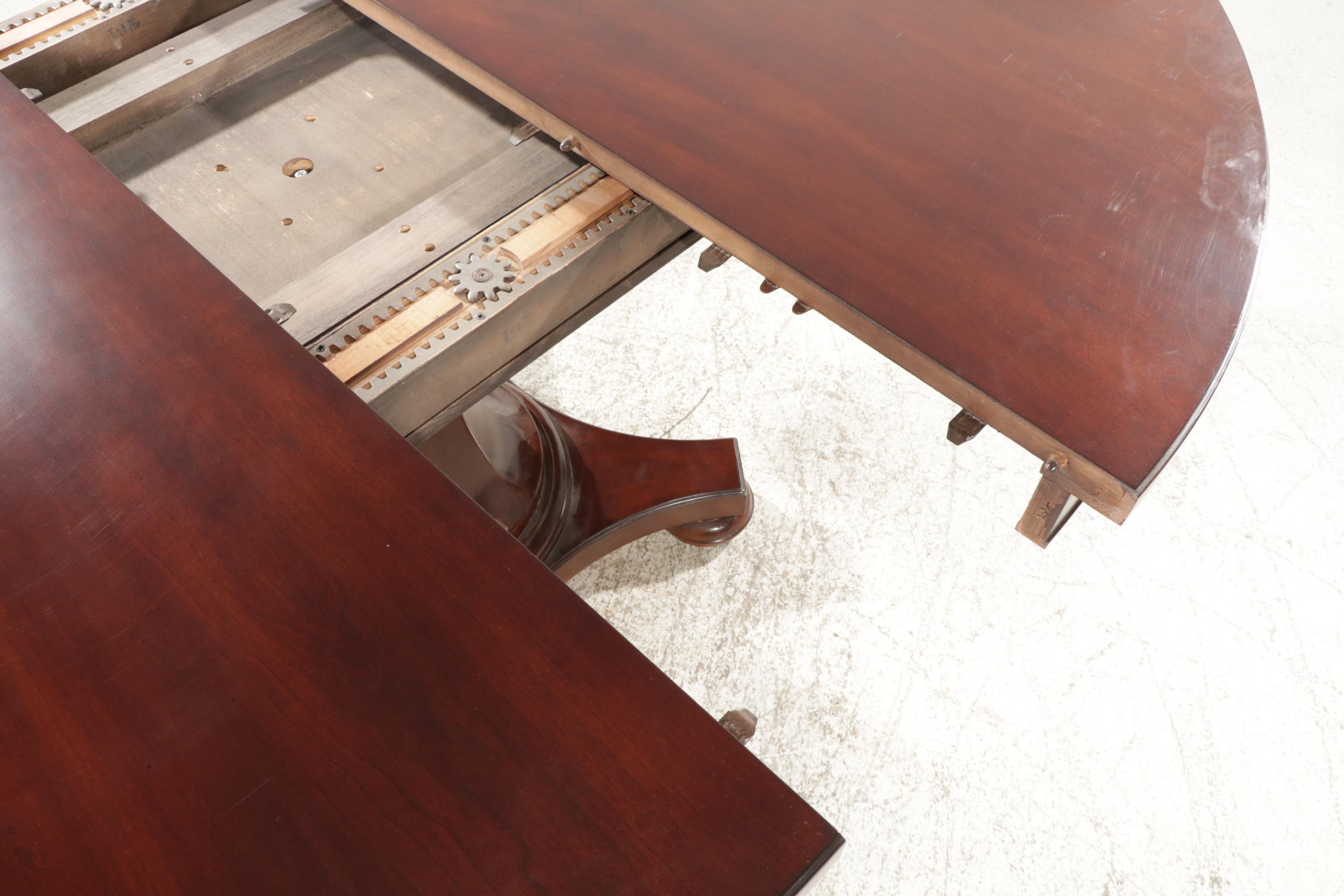 William IV Style Hardwood Extension Dining Table and 8 Chairs