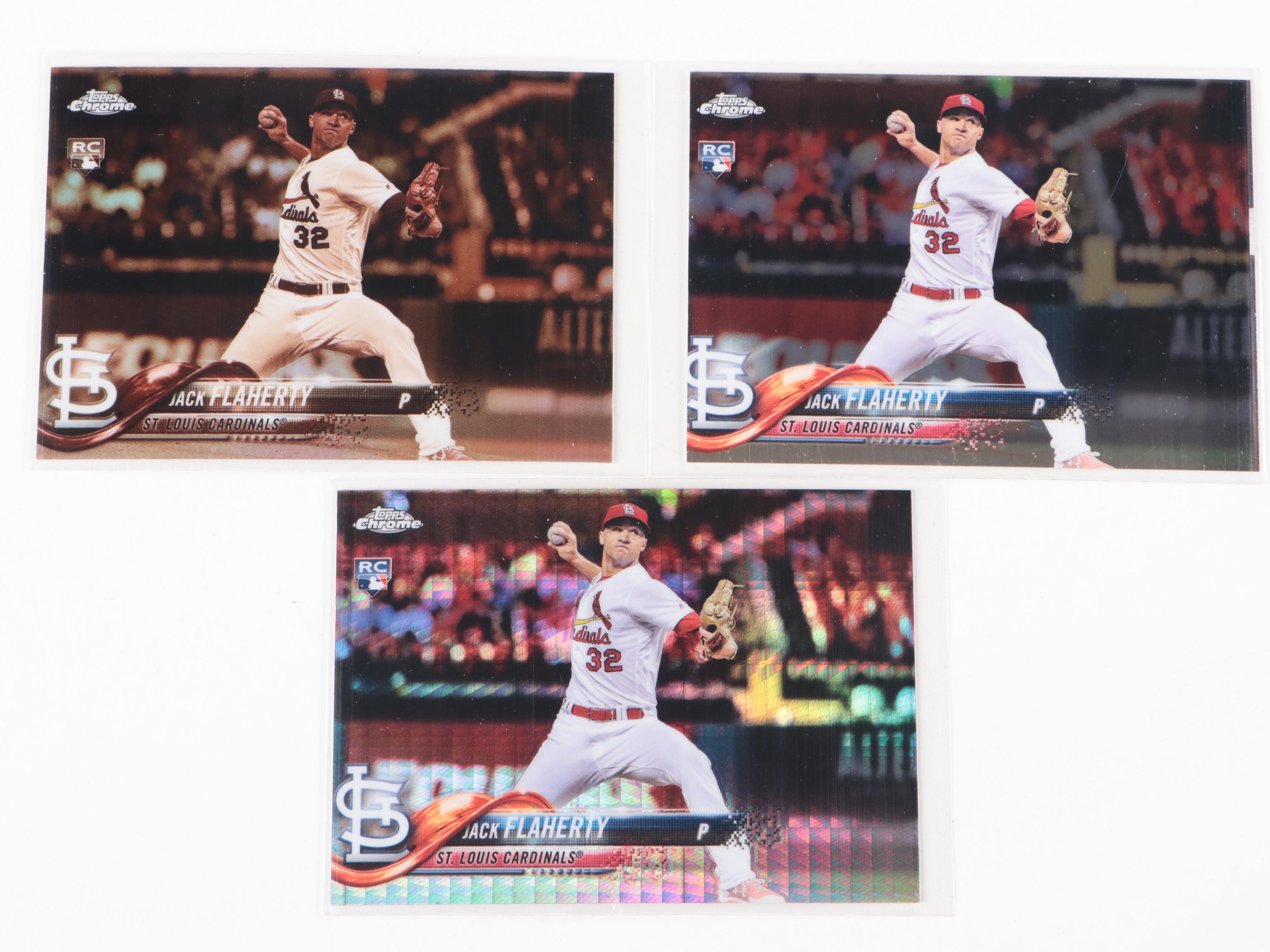 2018 Topps Chrome Baseball Cards with Ronald Acuna Jr. and Rafael Devers Rookies