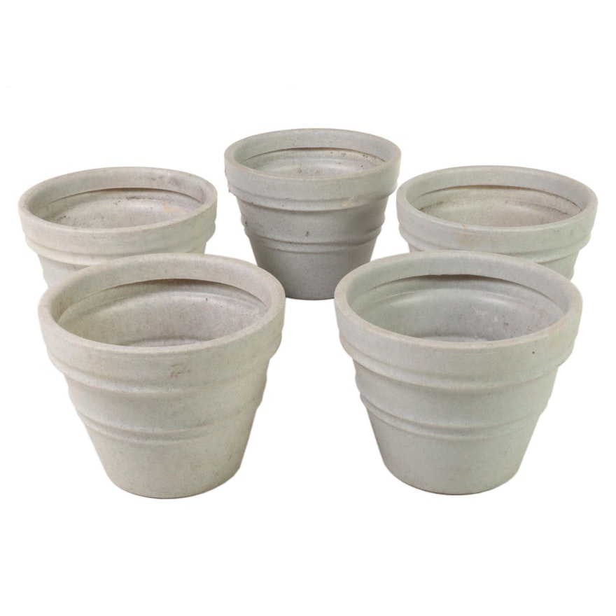 Large Grey Plastic Outdoor Planters