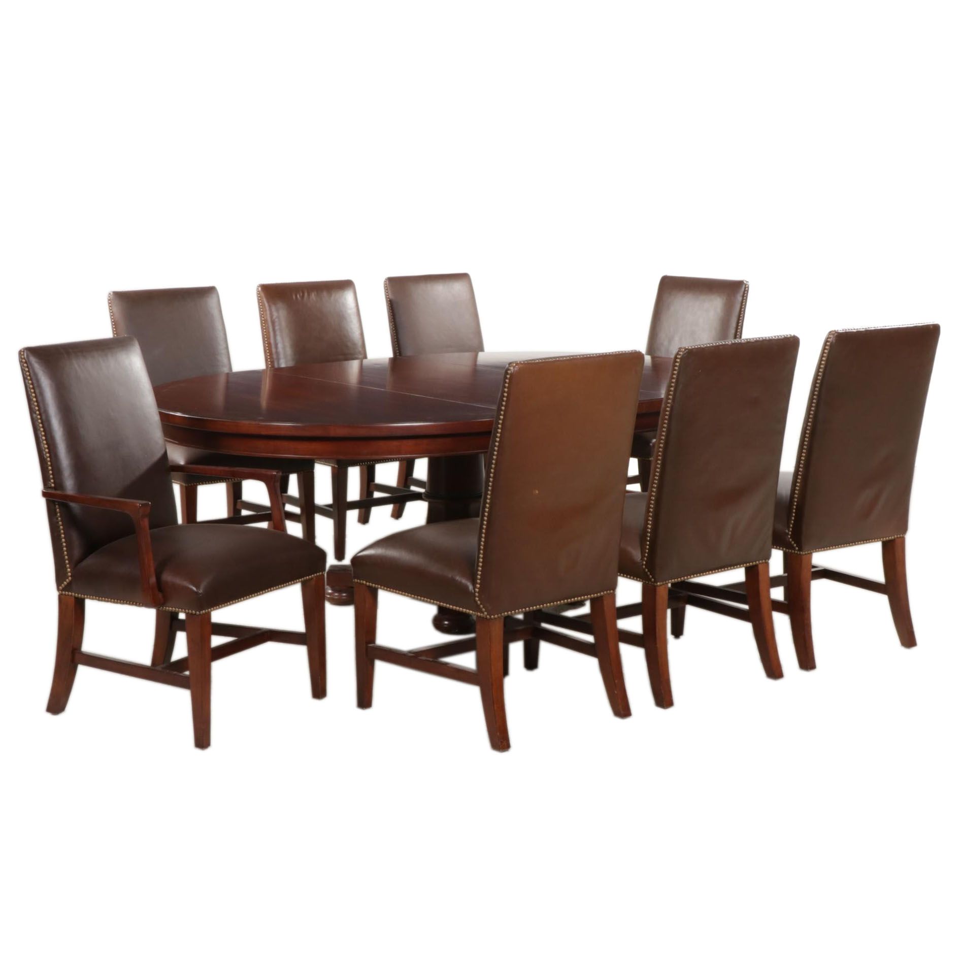 William IV Style Hardwood Extension Dining Table and 8 Chairs