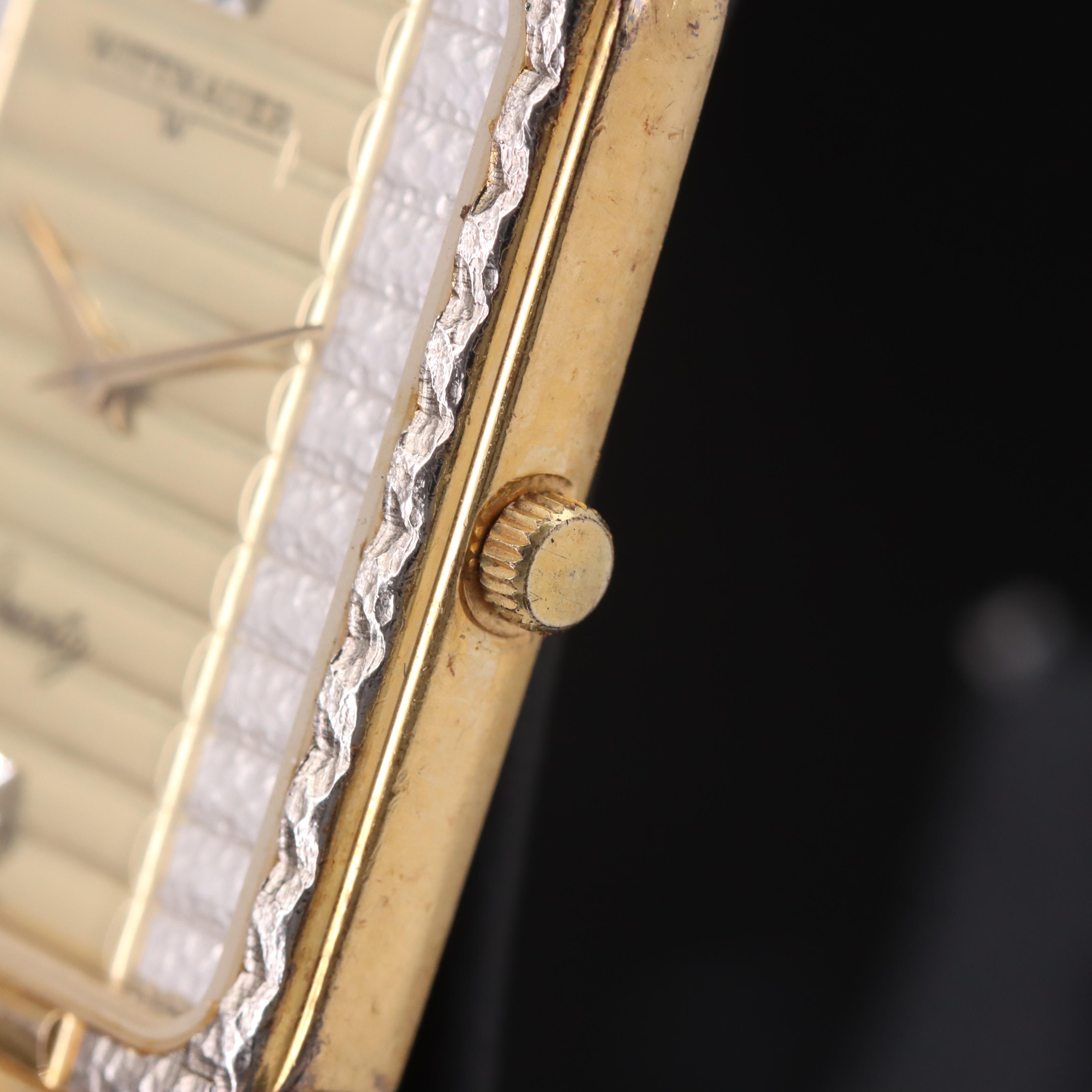 Vintage Wittnauer Two-Tone Quartz Watch with Diamond Accents