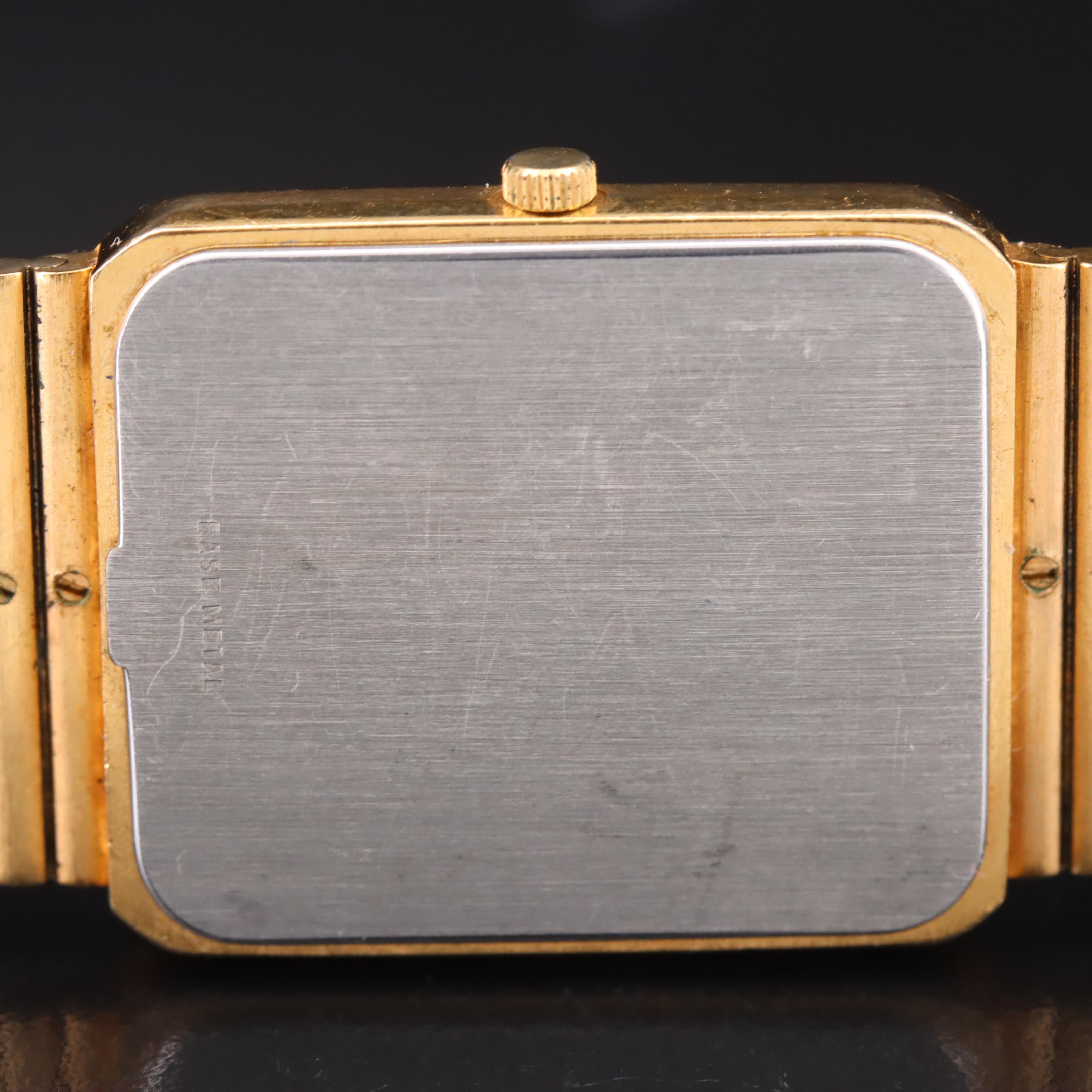 Vintage Wittnauer Two-Tone Quartz Watch with Diamond Accents