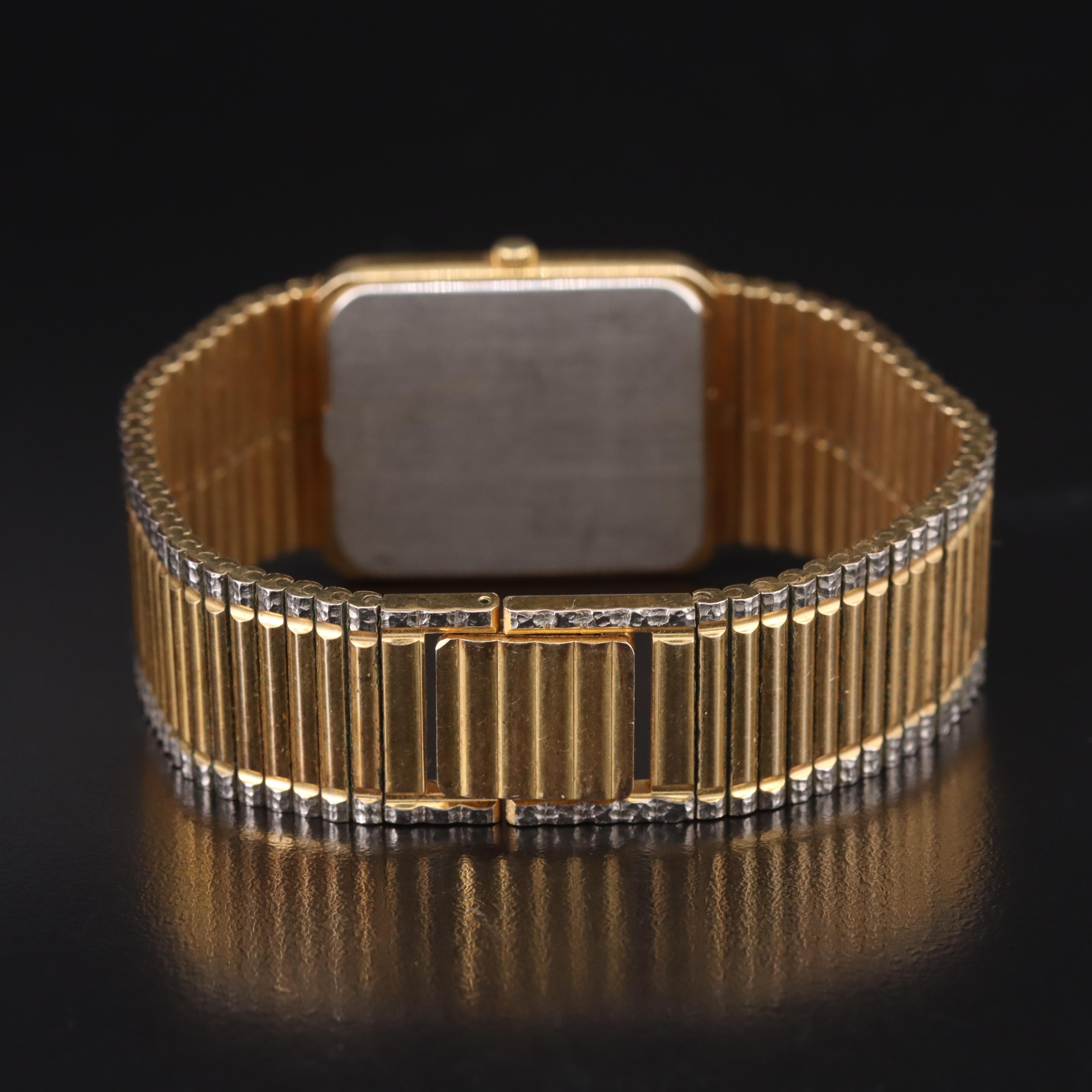 Vintage Wittnauer Two-Tone Quartz Watch with Diamond Accents