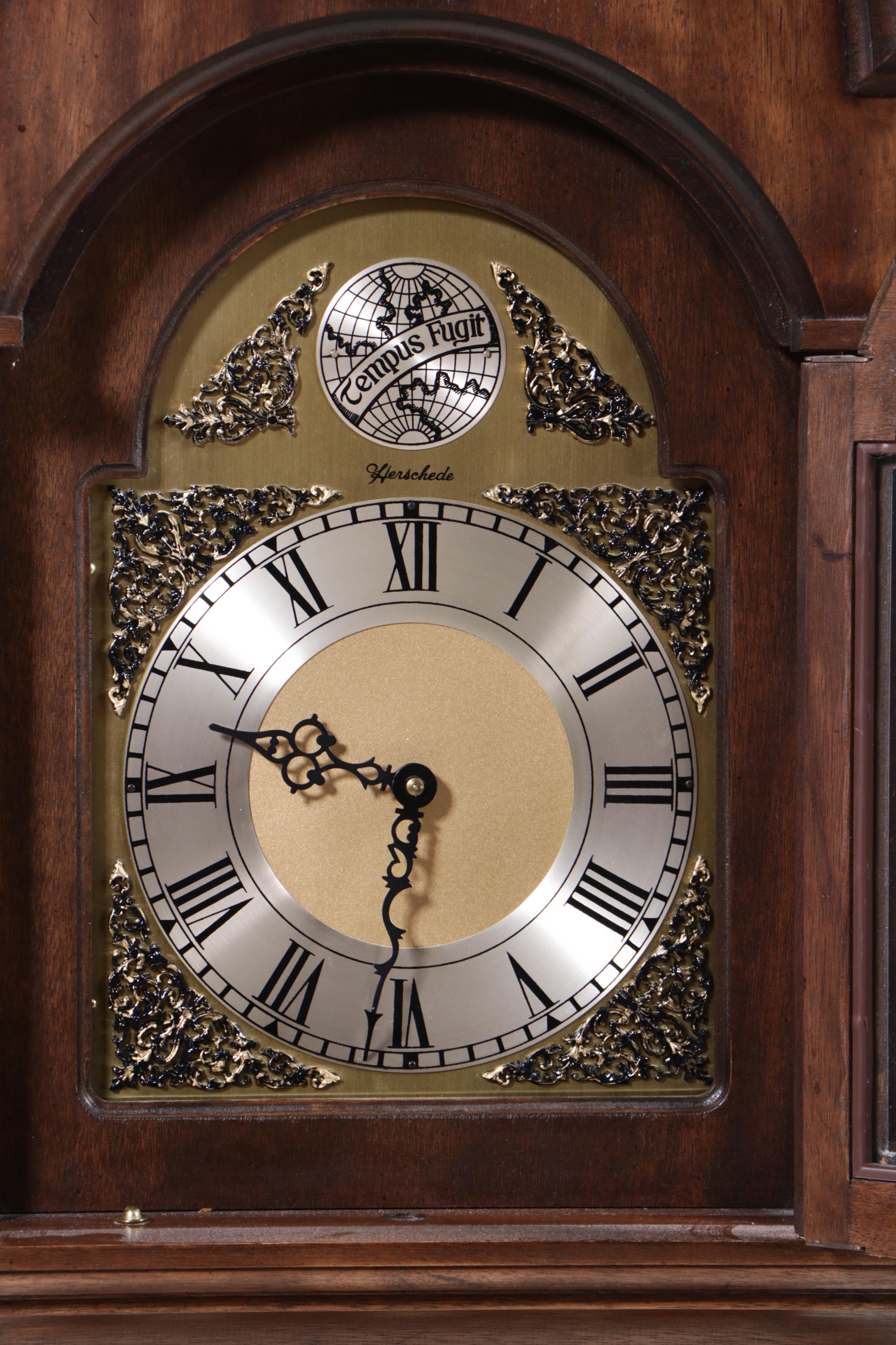 Herschede "Model 607 Lady Shelly" Federal Style Walnut Grandmother Clock