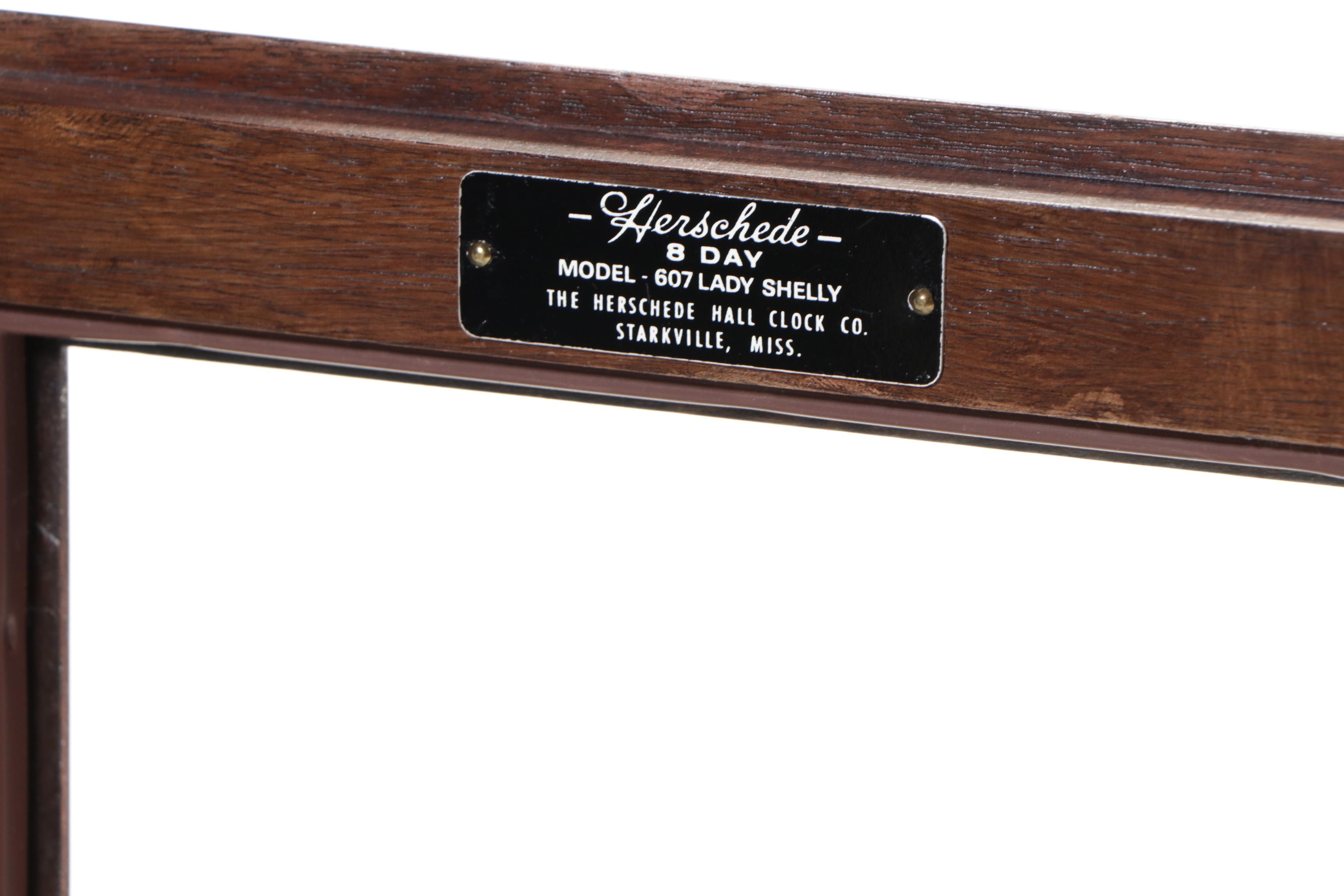 Herschede "Model 607 Lady Shelly" Federal Style Walnut Grandmother Clock