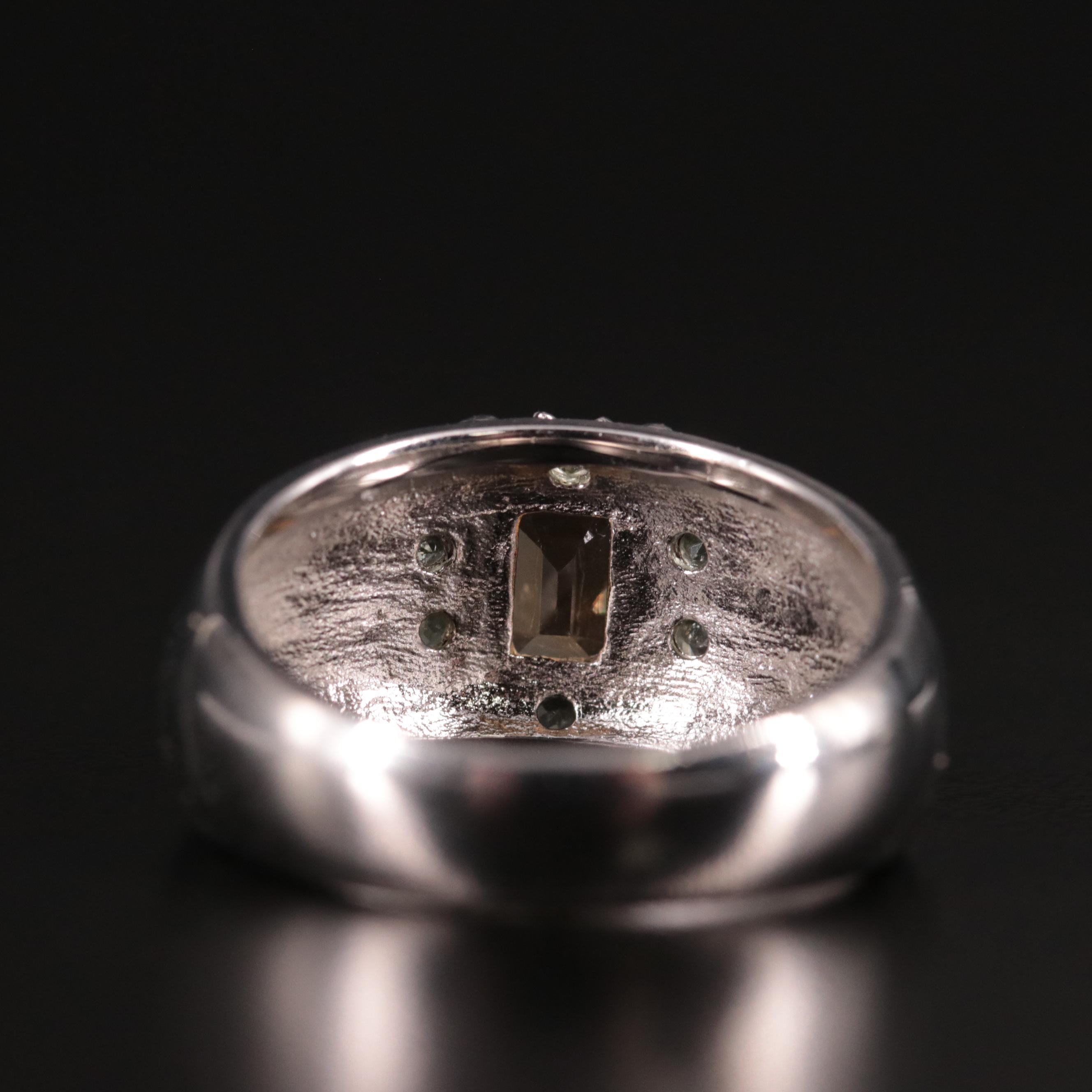 Sterling Citrine and Peridot Ring