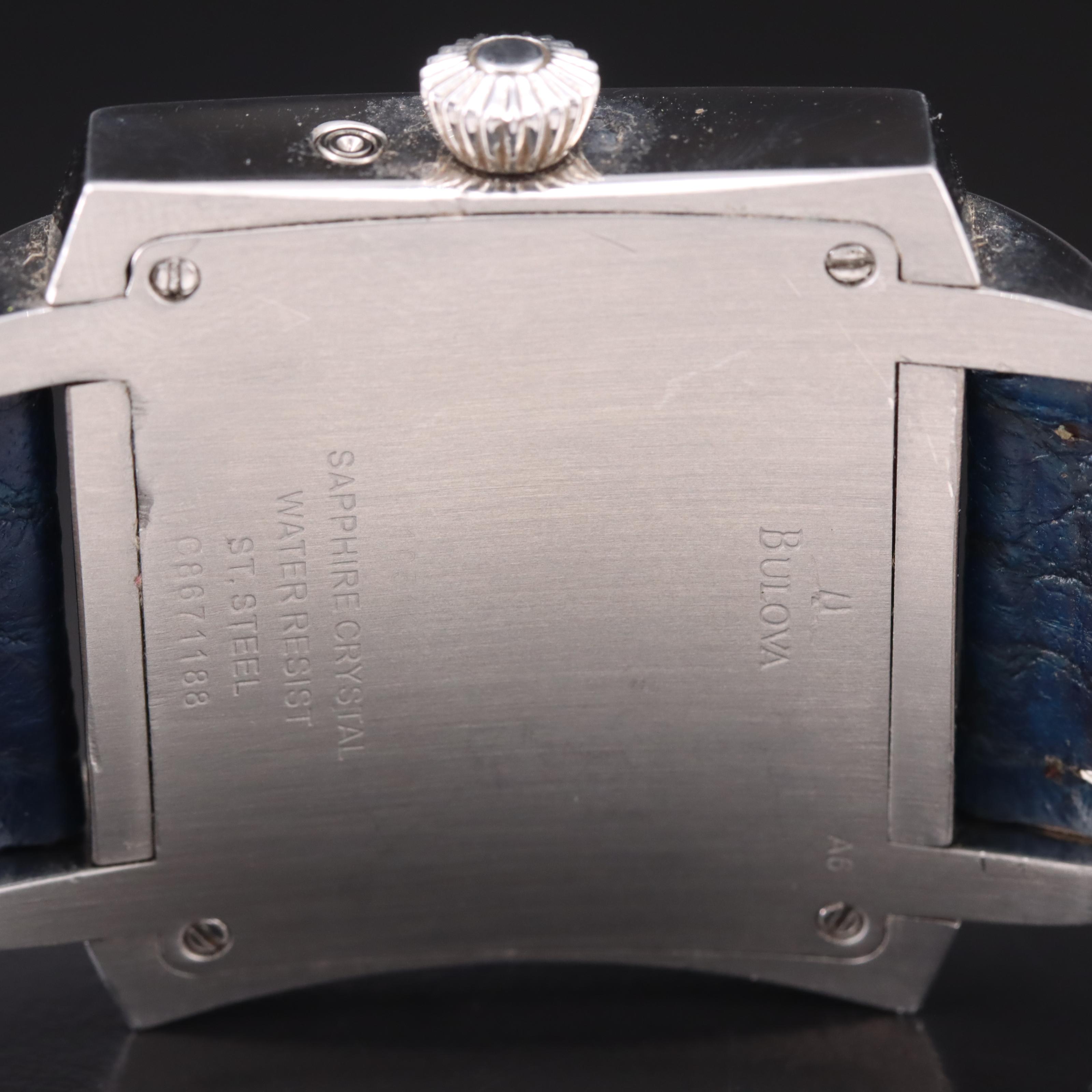 Bulova Accutron Stainless Steel Diamond Innsbruck Day-Date Moonphase Watch