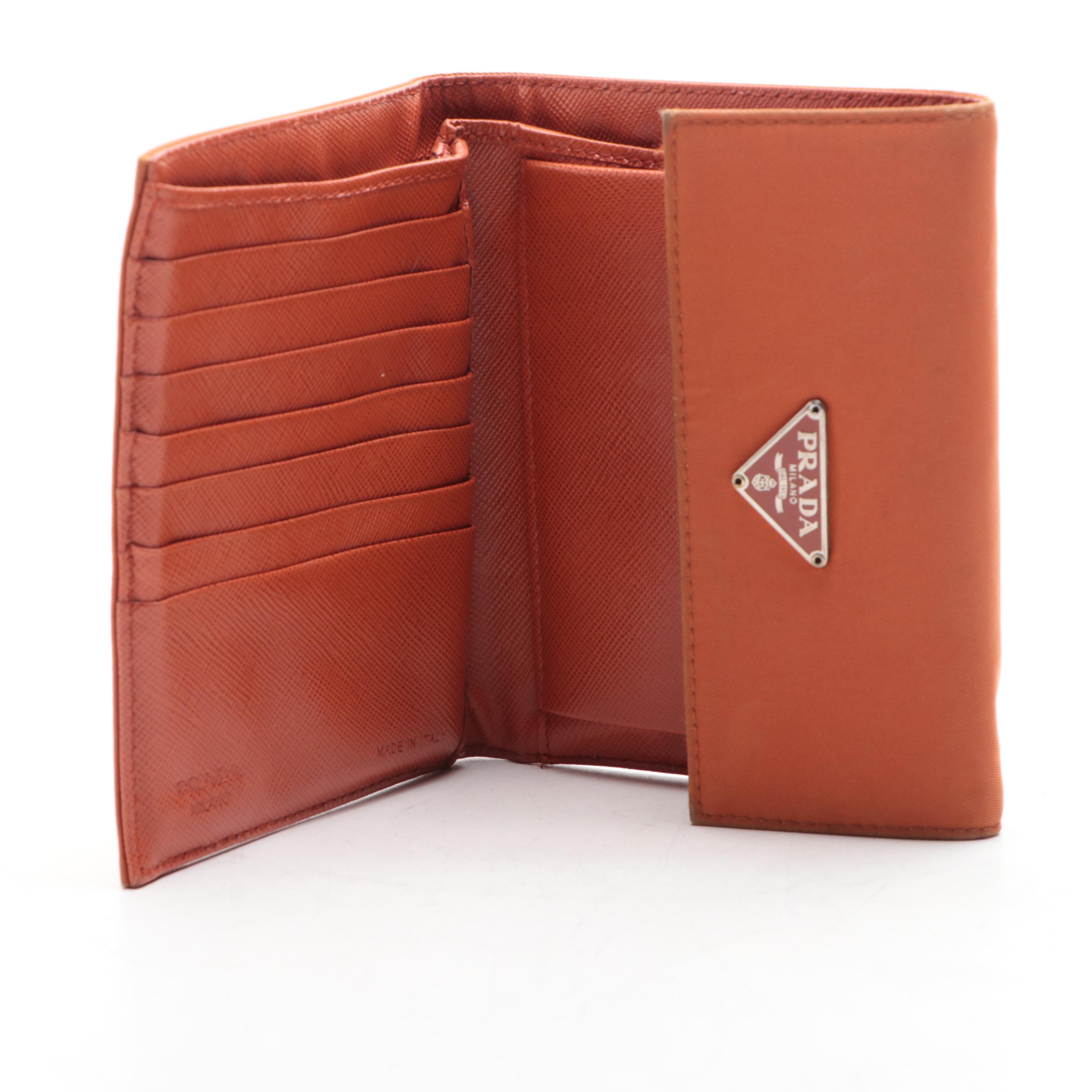 Prada Bifold Wallet in Tessuto Nylon and Leather