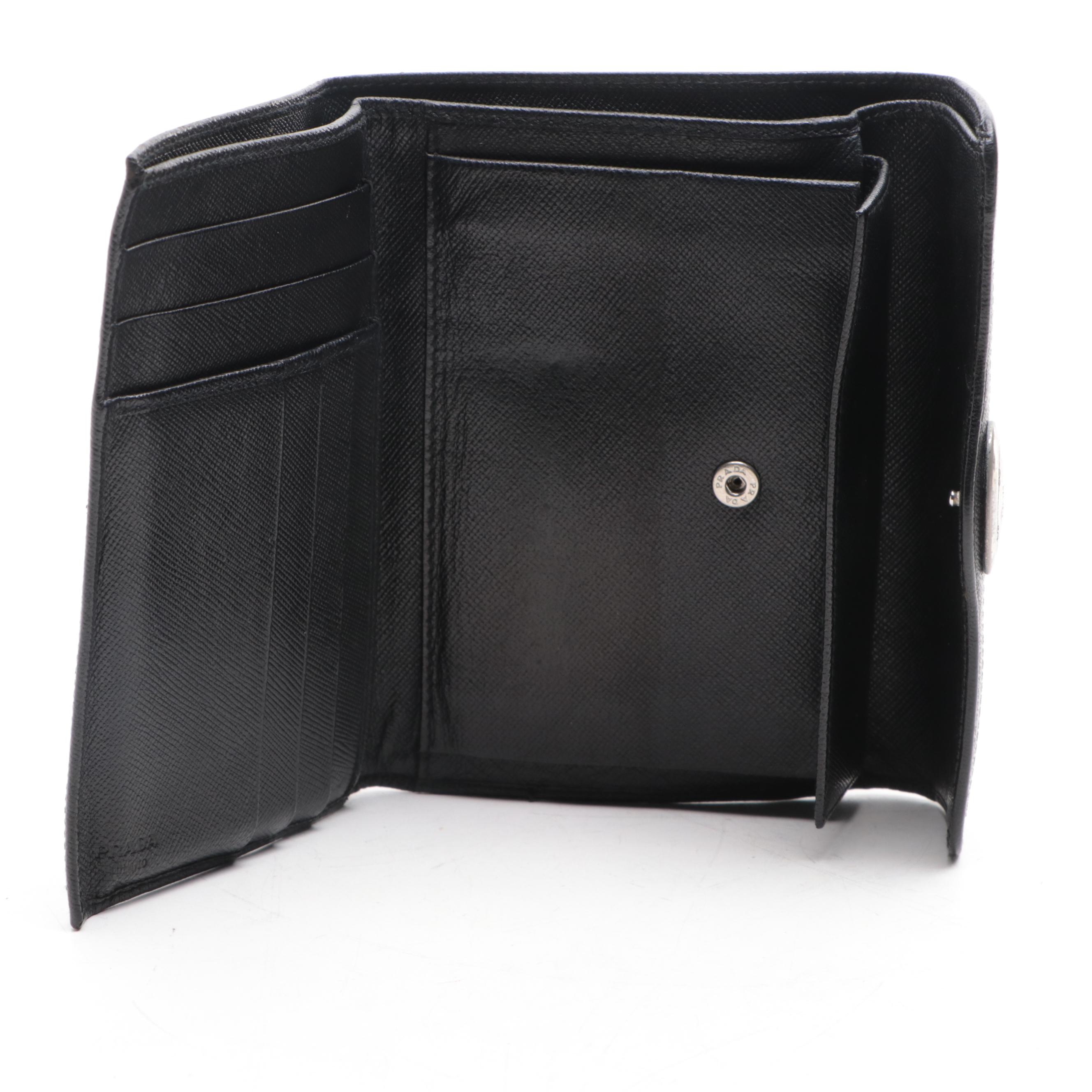 Prada Dal 1913 Compact Bifold Wallet in Saffiano Leather