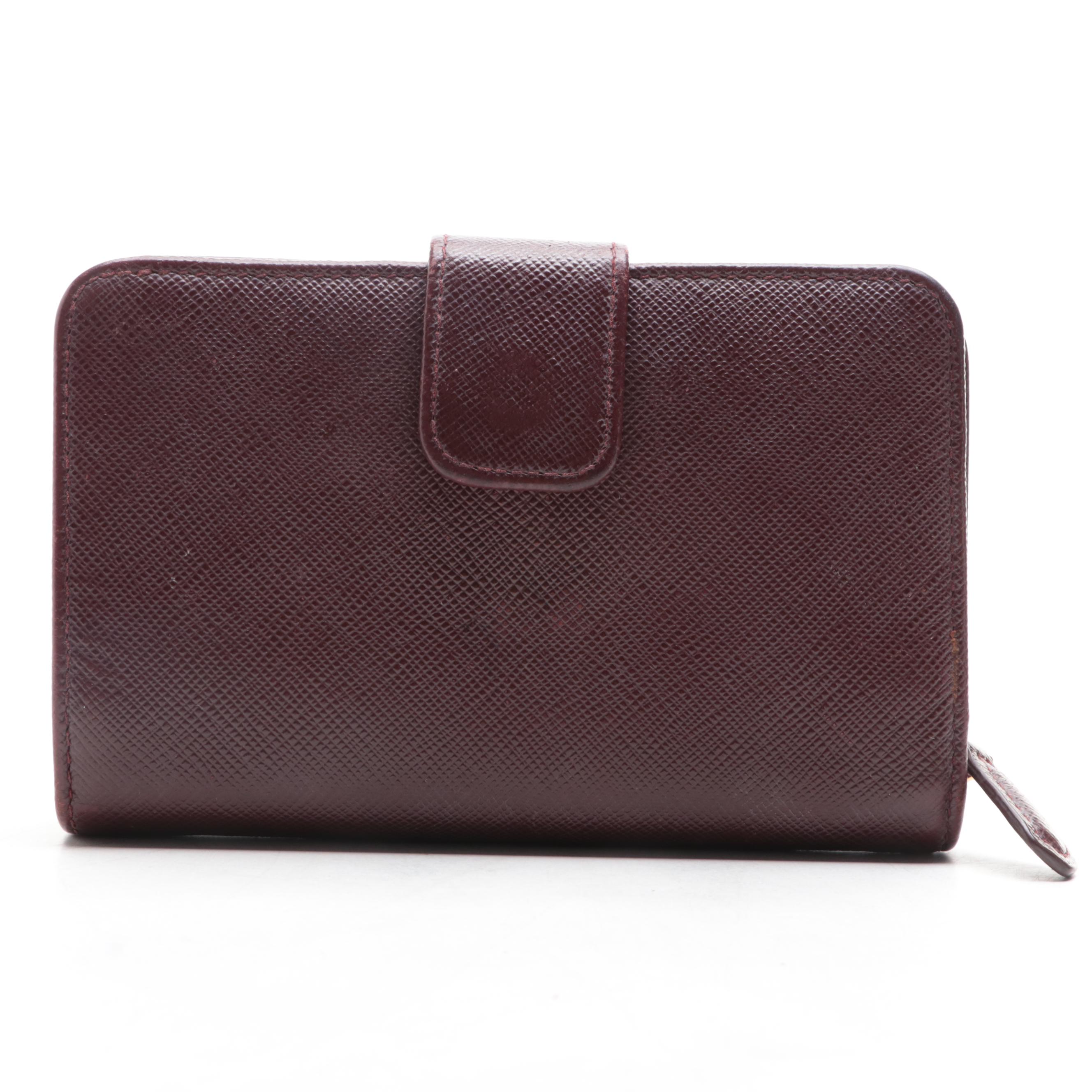 Prada Compact Bifold Wallet in Saffiano Leather