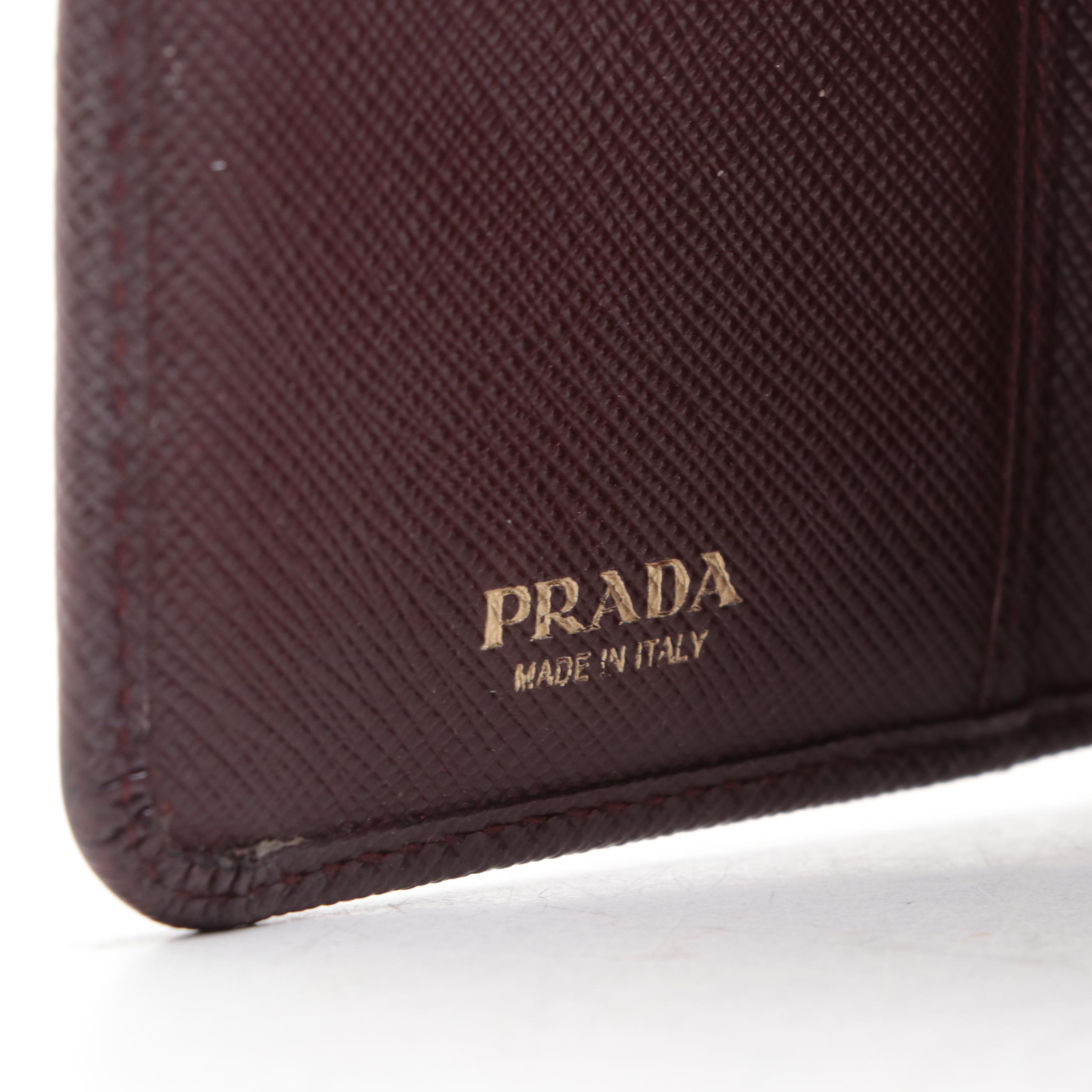 Prada Compact Bifold Wallet in Saffiano Leather