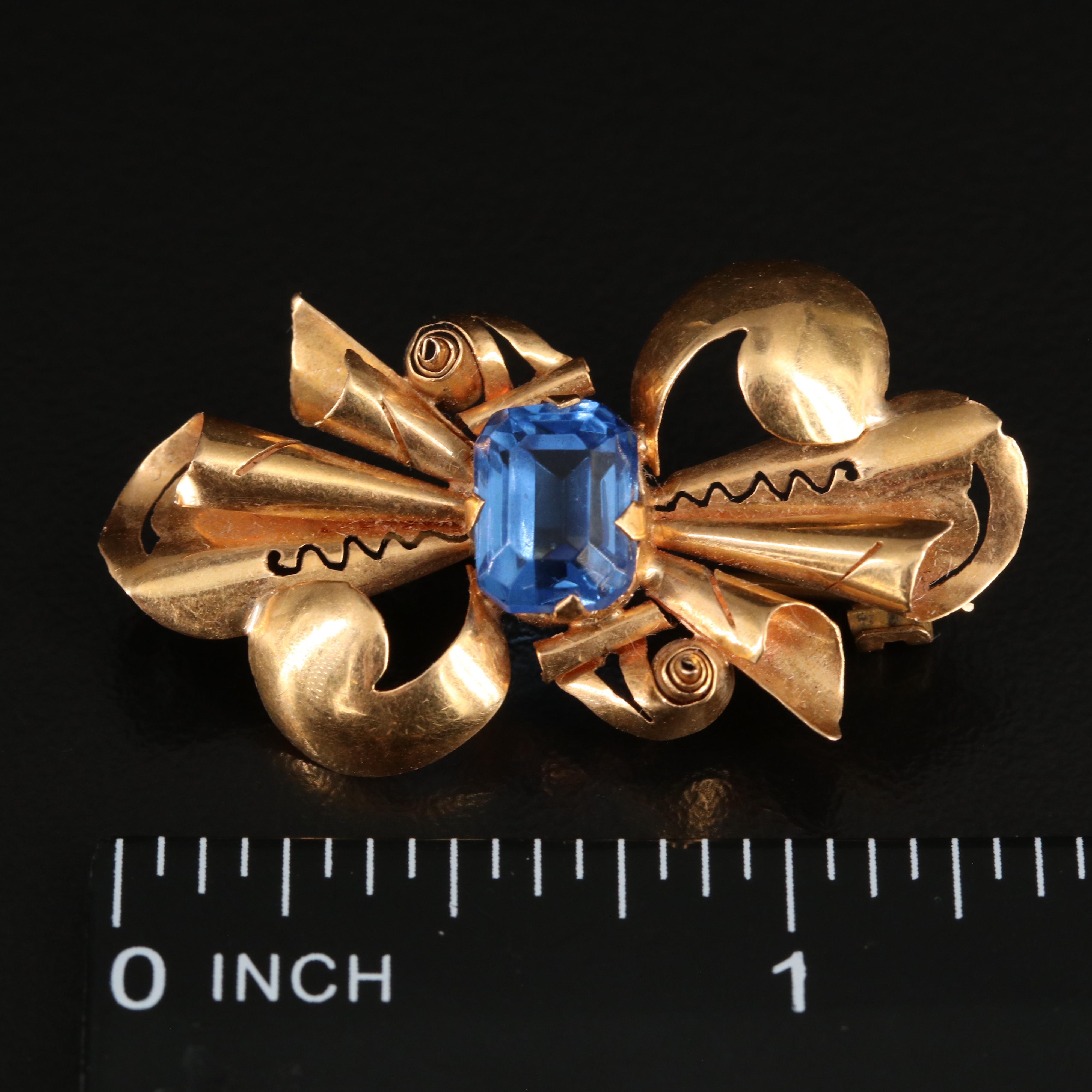 Tiffany & Co. 18K Bow Watch Pin, 19K and 10K Rose Gold Heart and Bow Pins