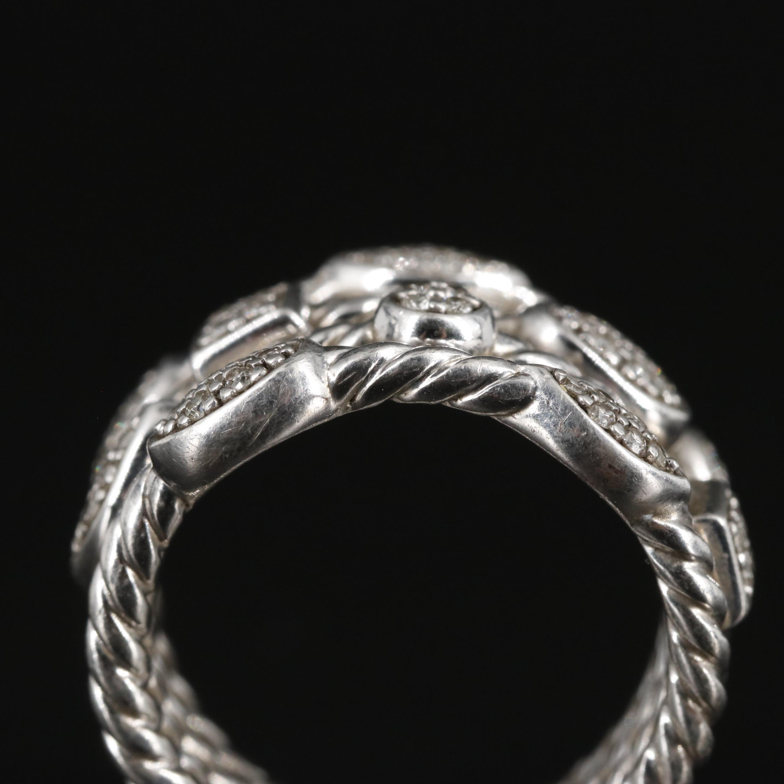 David Yurman Confetti Sterling and Diamond Ring