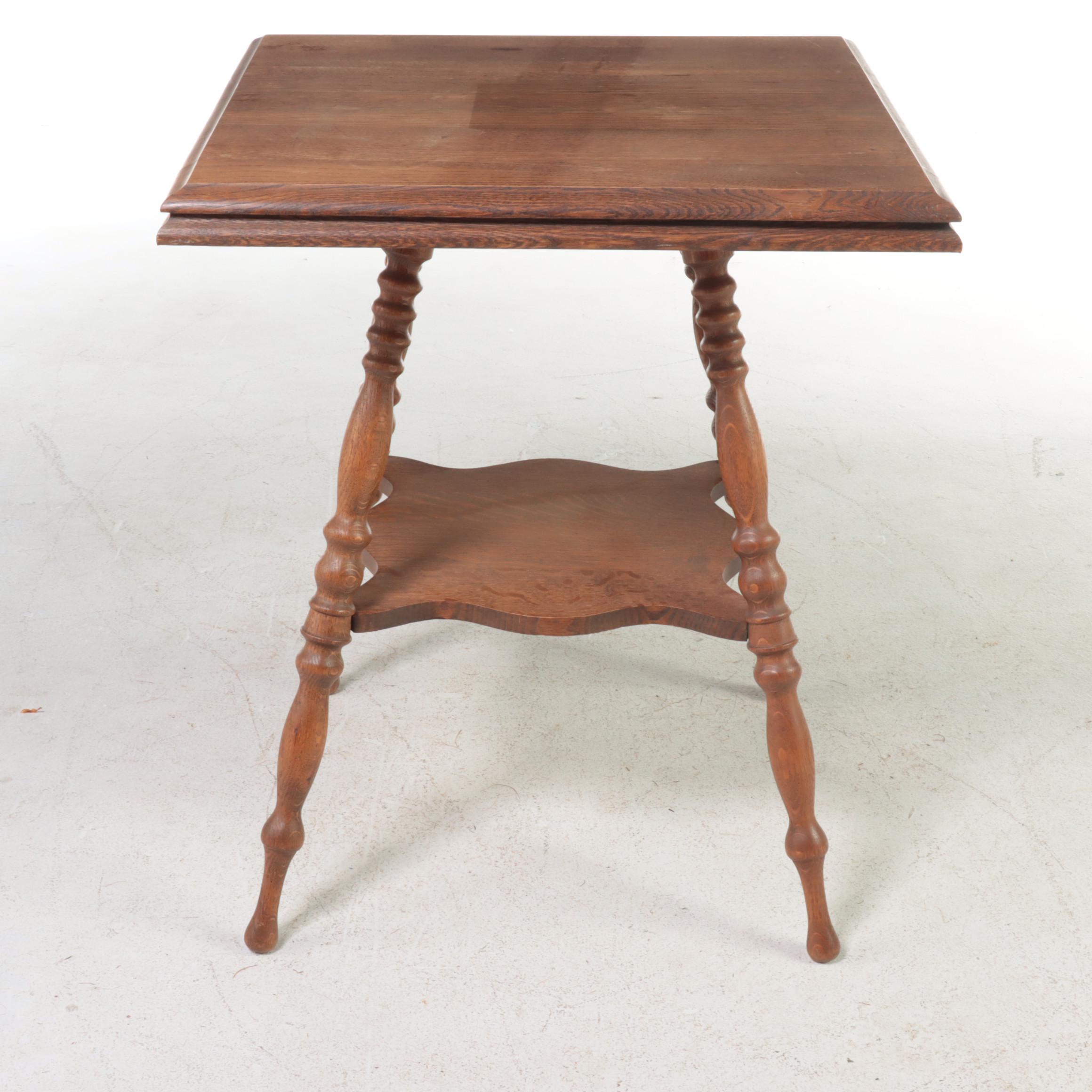 Late Victorian Oak Two-Tier Side Table, circa 1900