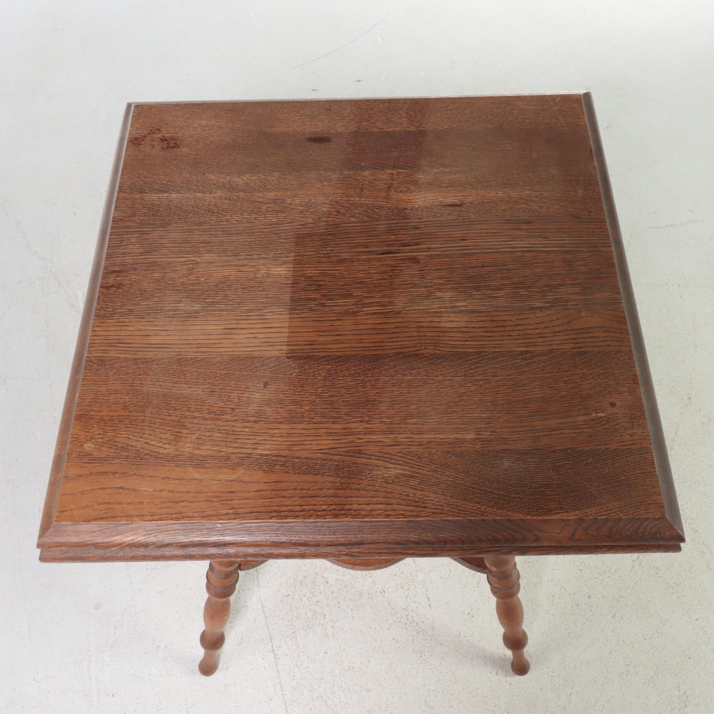 Late Victorian Oak Two-Tier Side Table, circa 1900
