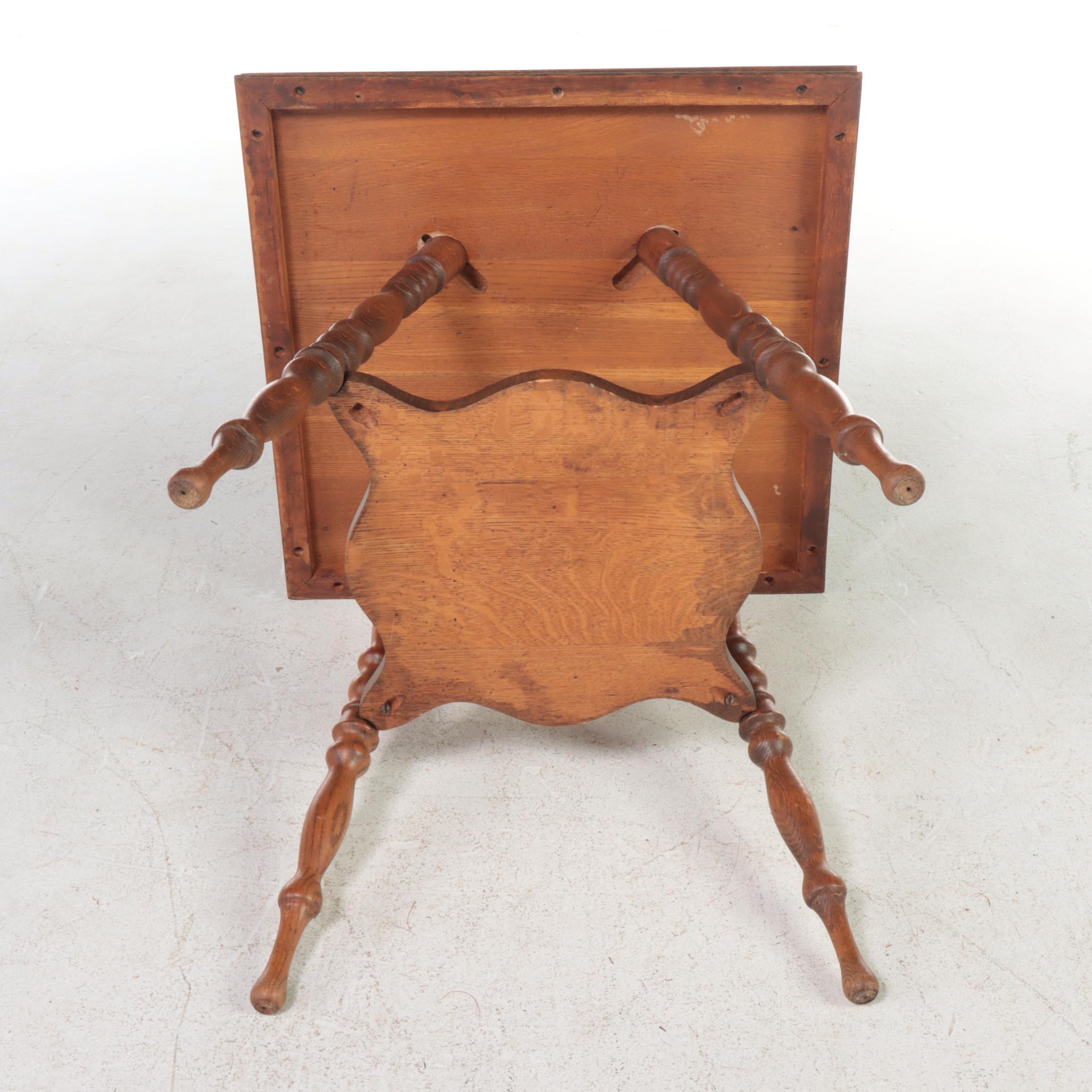 Late Victorian Oak Two-Tier Side Table, circa 1900
