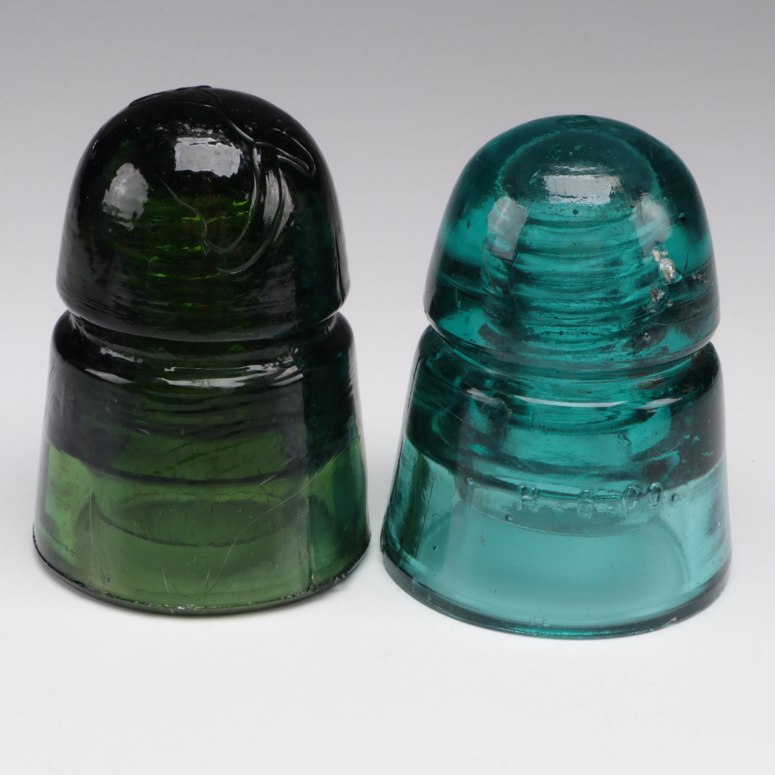 Hemingray No. 40 and Other Colored Glass Insulators