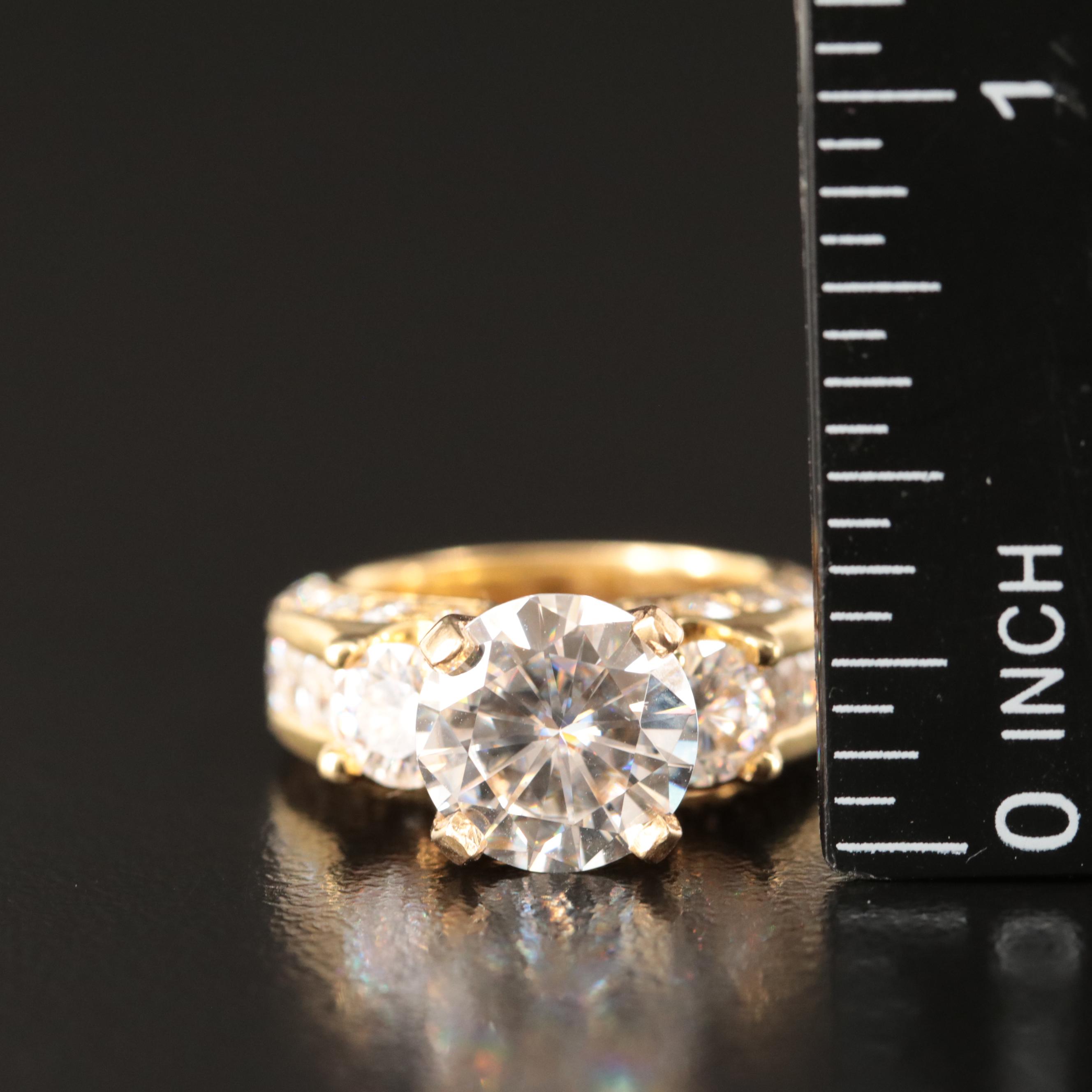 18K Moissanite Ring