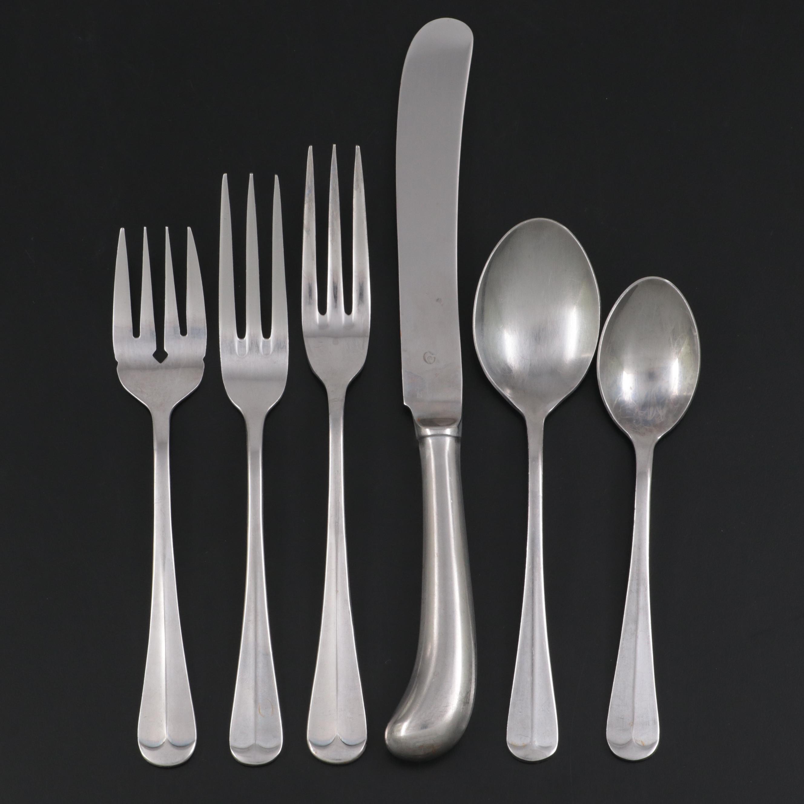 Oxford Hall Stainless Steel Flatware and Storage Chest, Mid to Late 20th Century