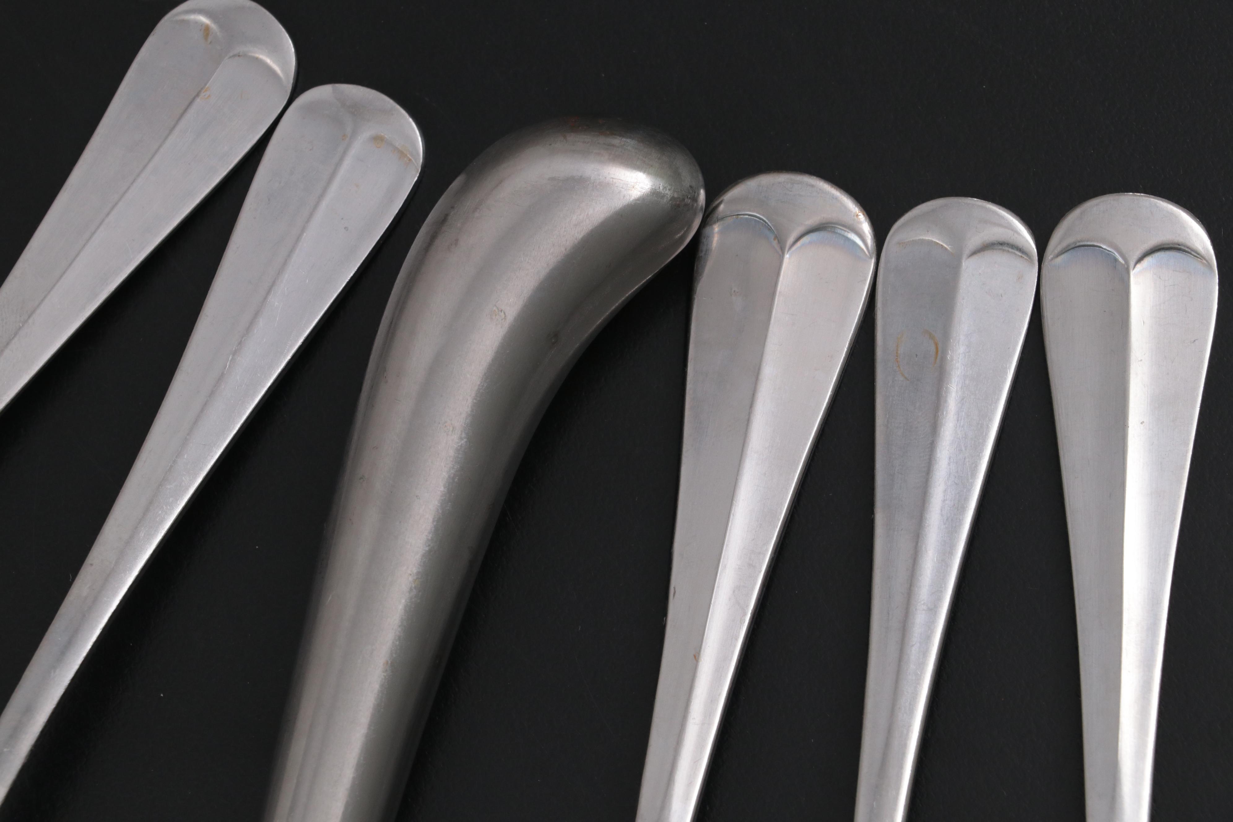 Oxford Hall Stainless Steel Flatware and Storage Chest, Mid to Late 20th Century