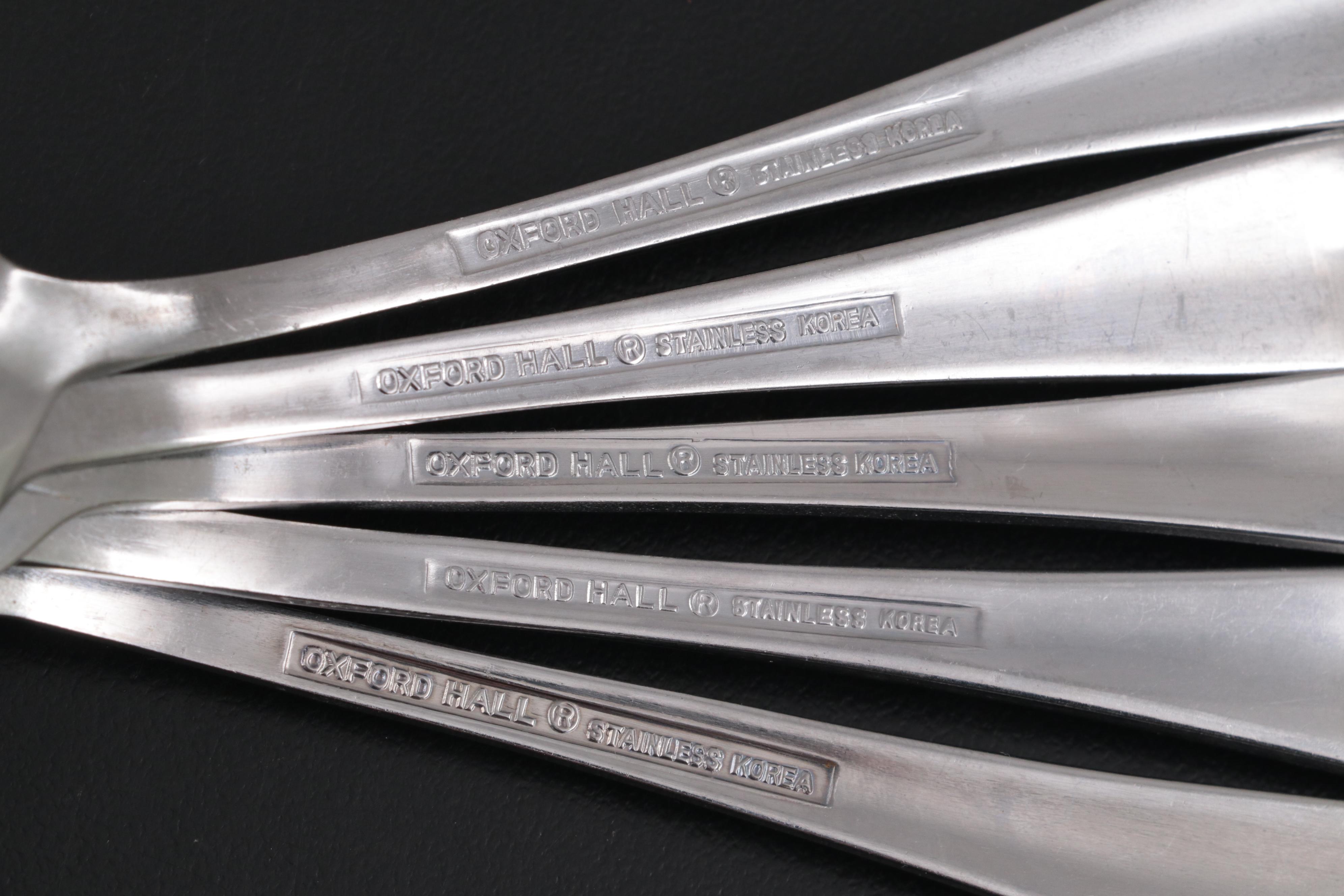 Oxford Hall Stainless Steel Flatware and Storage Chest, Mid to Late 20th Century