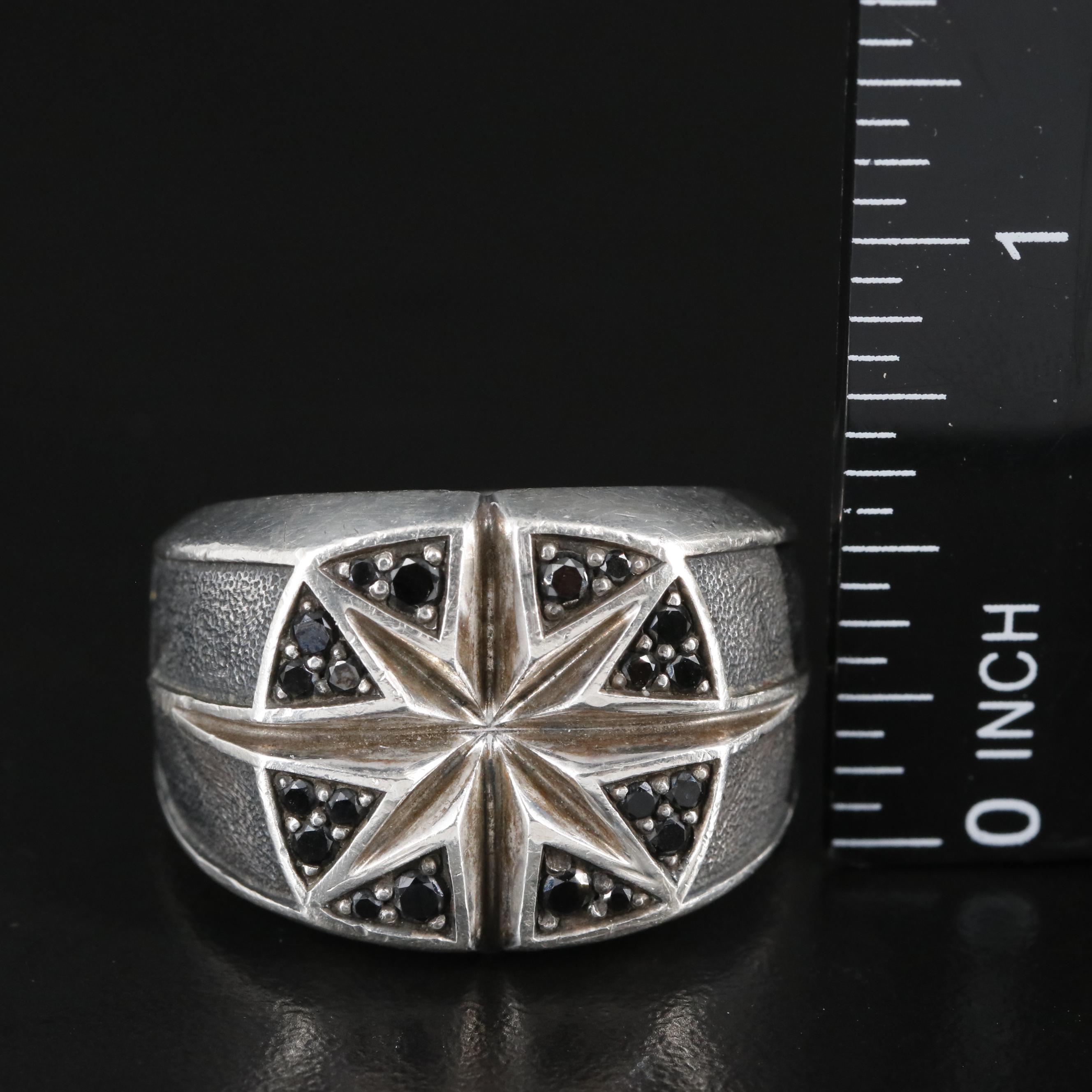 David Yurman Cable Collectibles North Star Sterling and Diamond Ring
