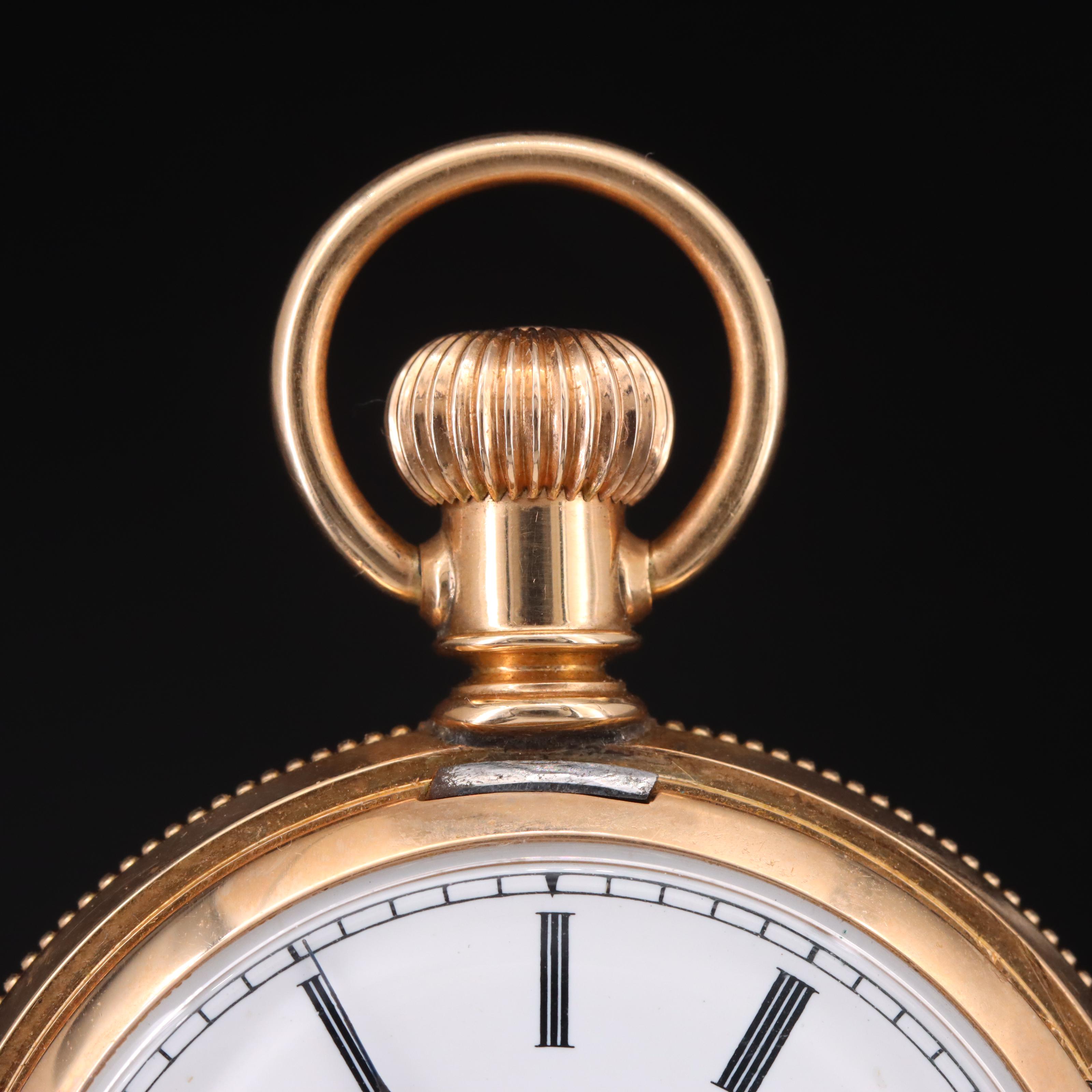 1892 14K Elgin Hunter Case Pocket Watch