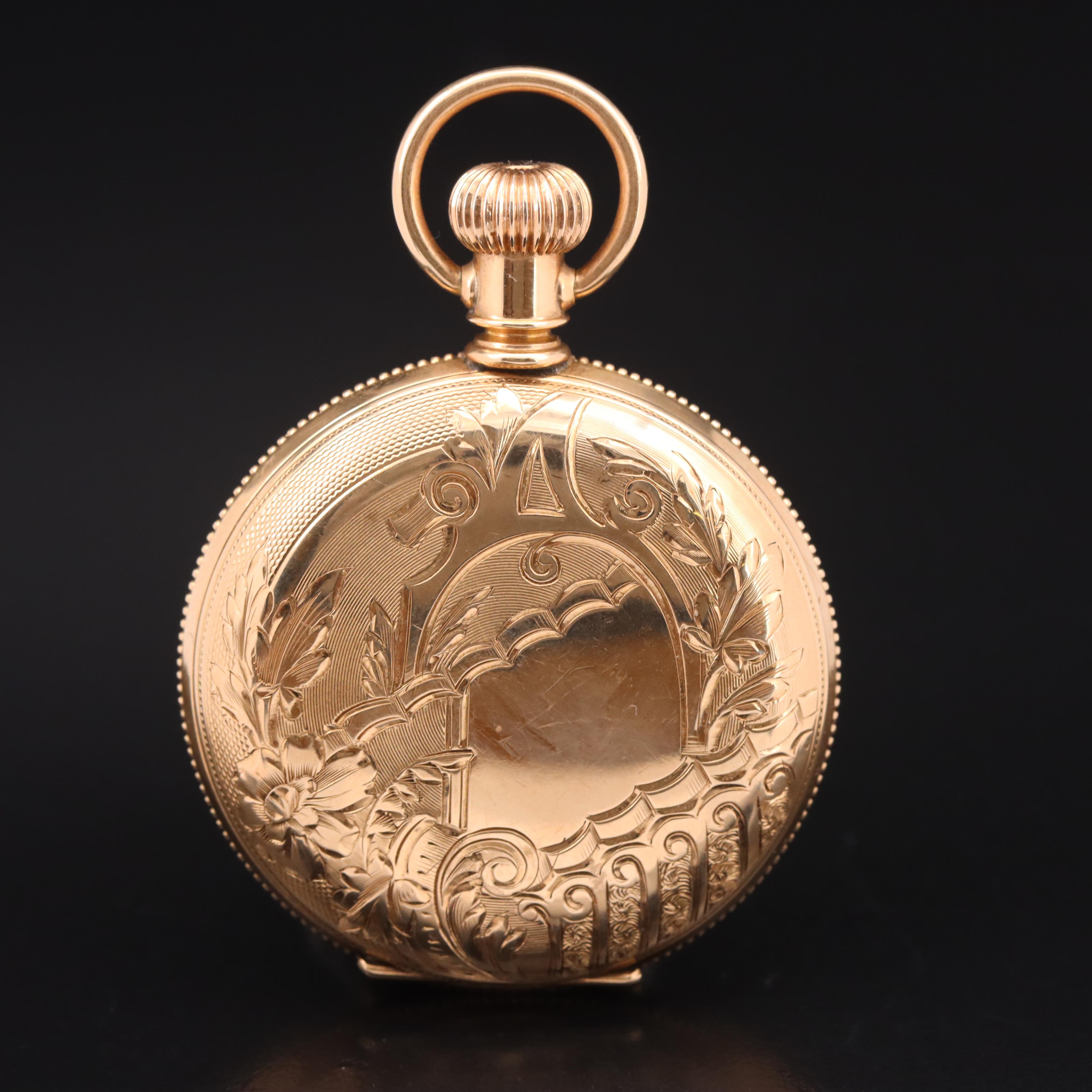 1892 14K Elgin Hunter Case Pocket Watch