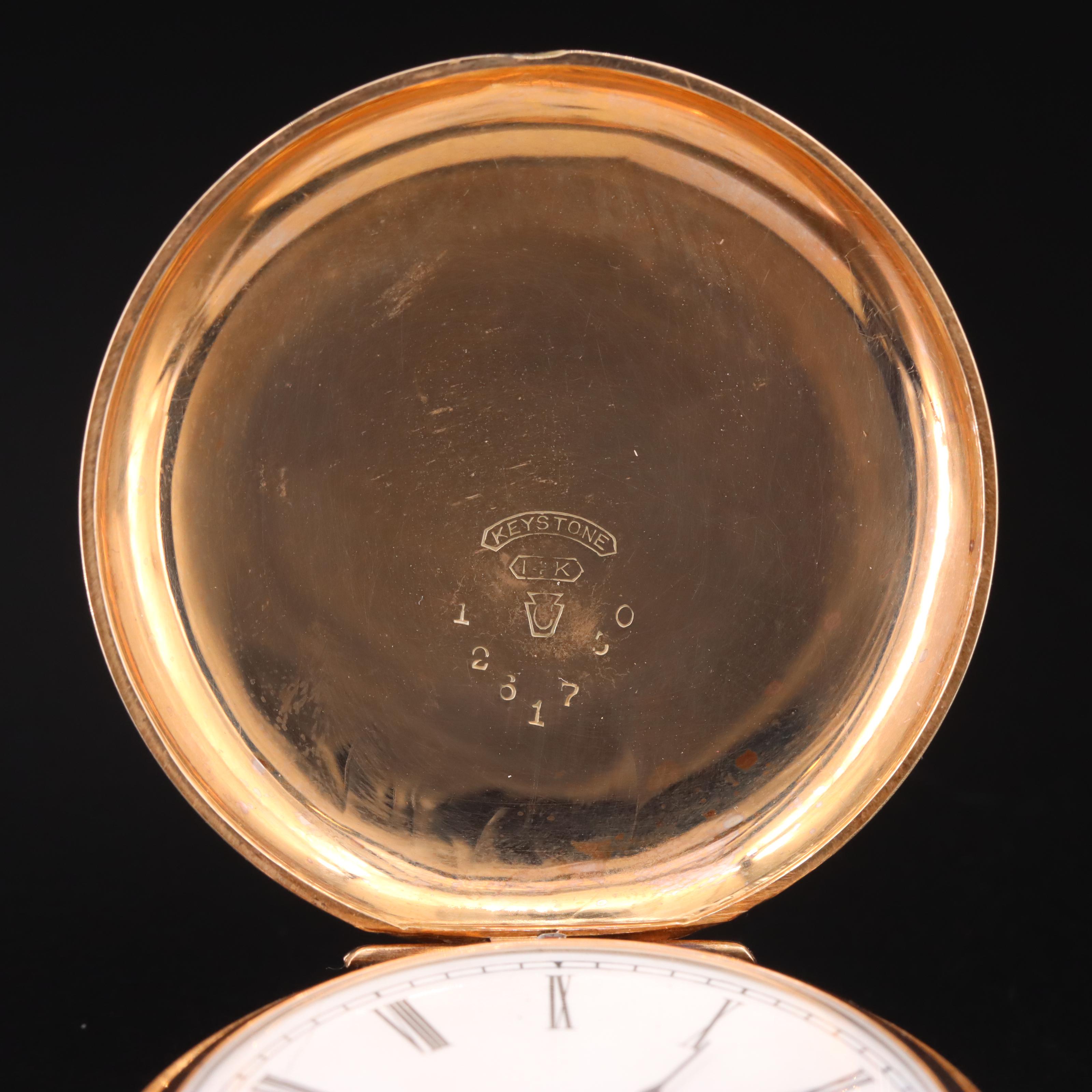 1892 14K Elgin Hunter Case Pocket Watch
