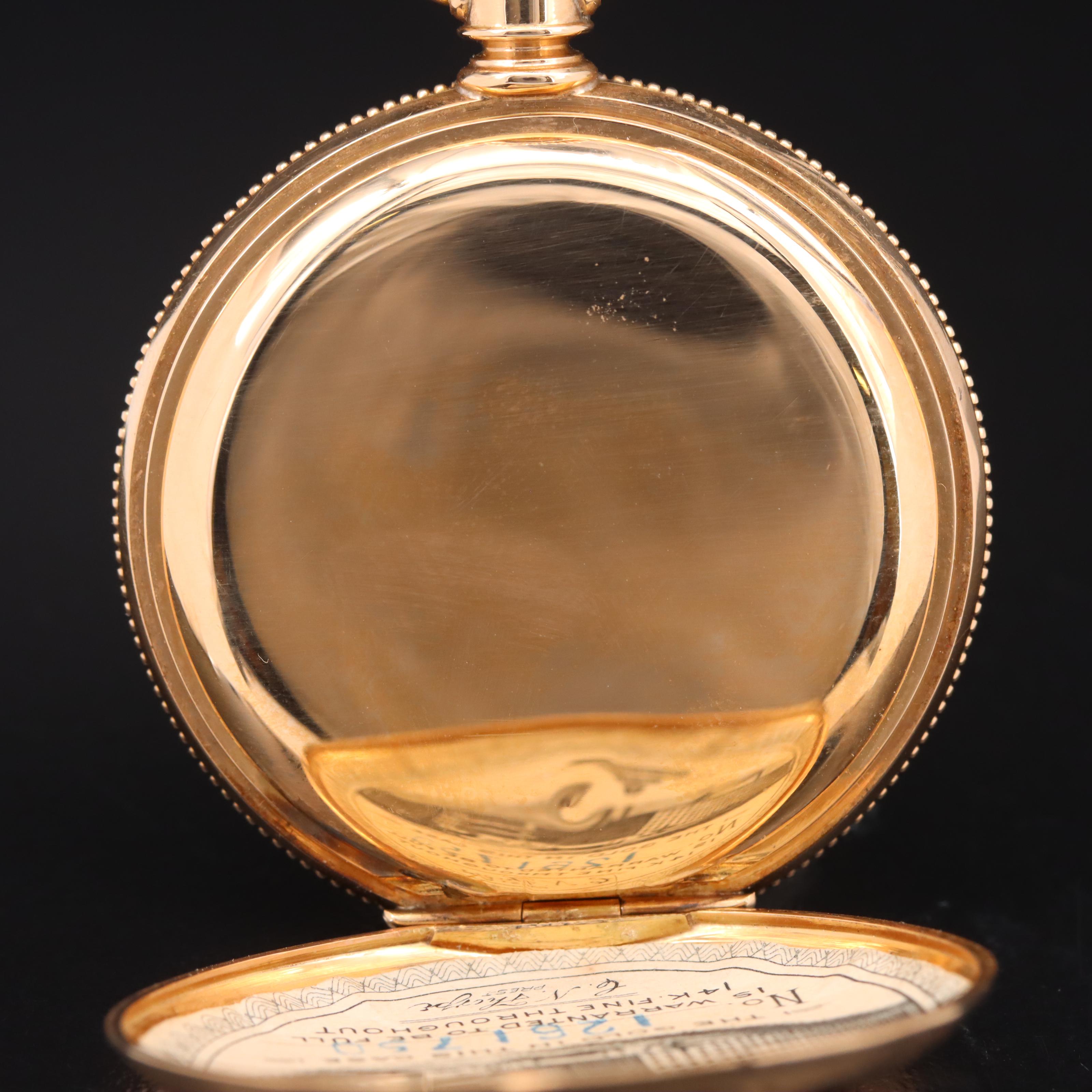 1892 14K Elgin Hunter Case Pocket Watch